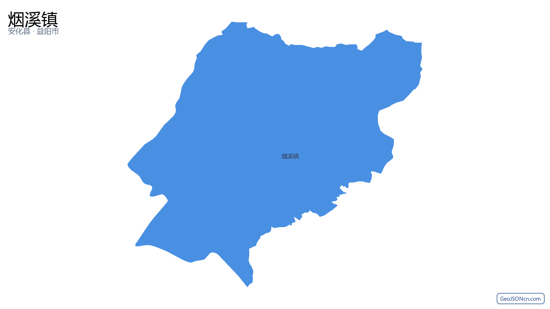 烟溪镇行政区划边界地图（安化县·益阳市）,提供GeoJSON、SHP矢量边界数据下载及高清地图大图(PNG/JPG) - GeoJSONcn.com