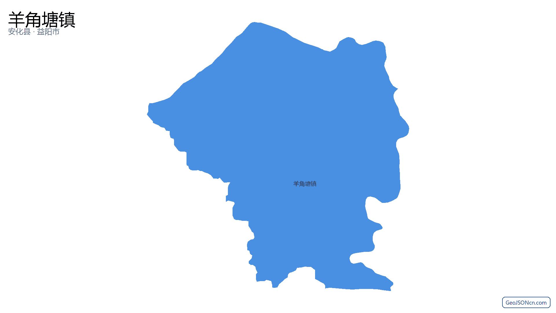 羊角塘镇行政区划边界地图（安化县·益阳市）,提供GeoJSON、SHP矢量边界数据下载及高清地图大图(PNG/JPG) - GeoJSONcn.com