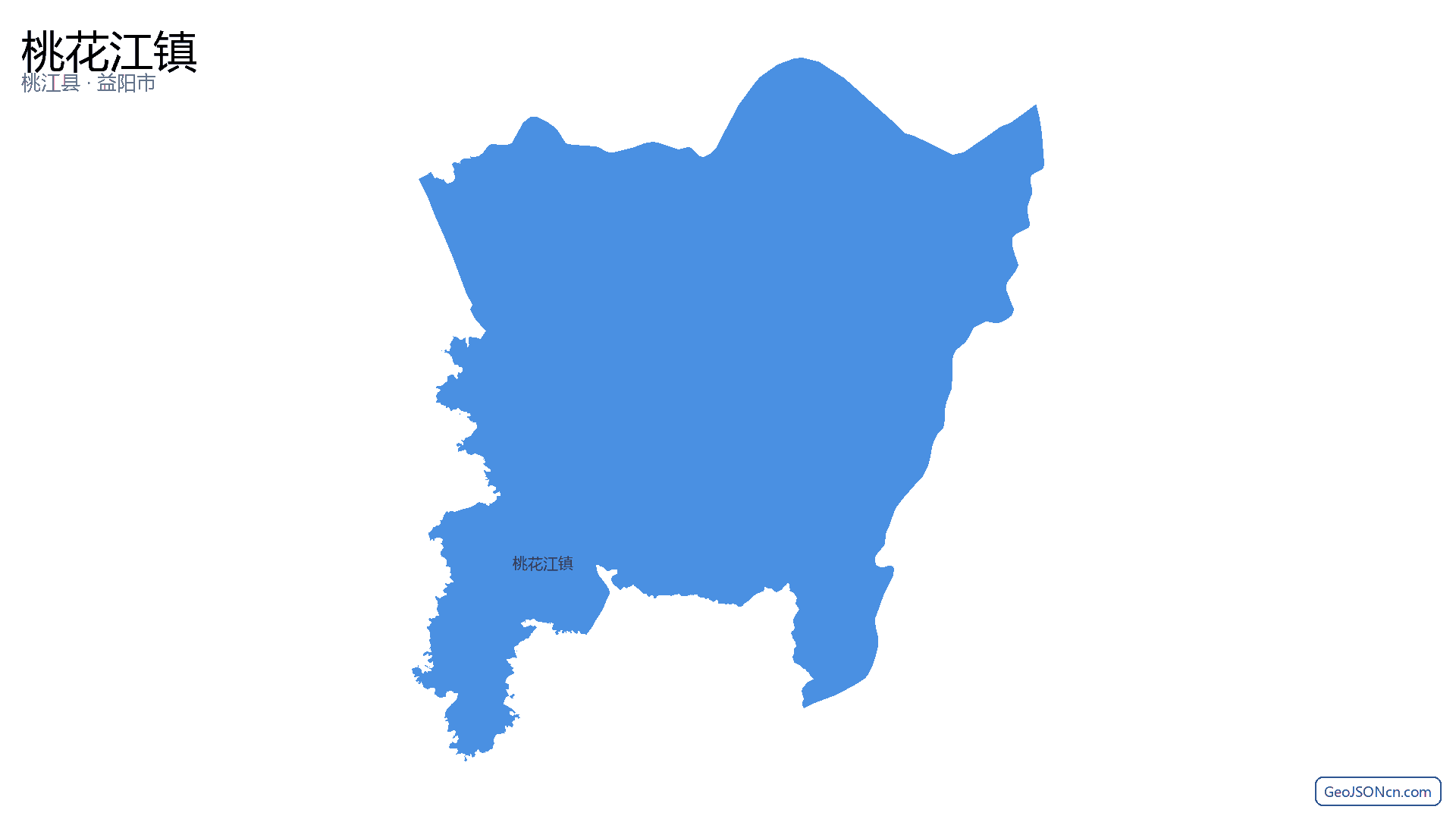 桃花江镇行政区划边界地图（桃江县·益阳市）,提供GeoJSON、SHP矢量边界数据下载及高清地图大图(PNG/JPG) - GeoJSONcn.com