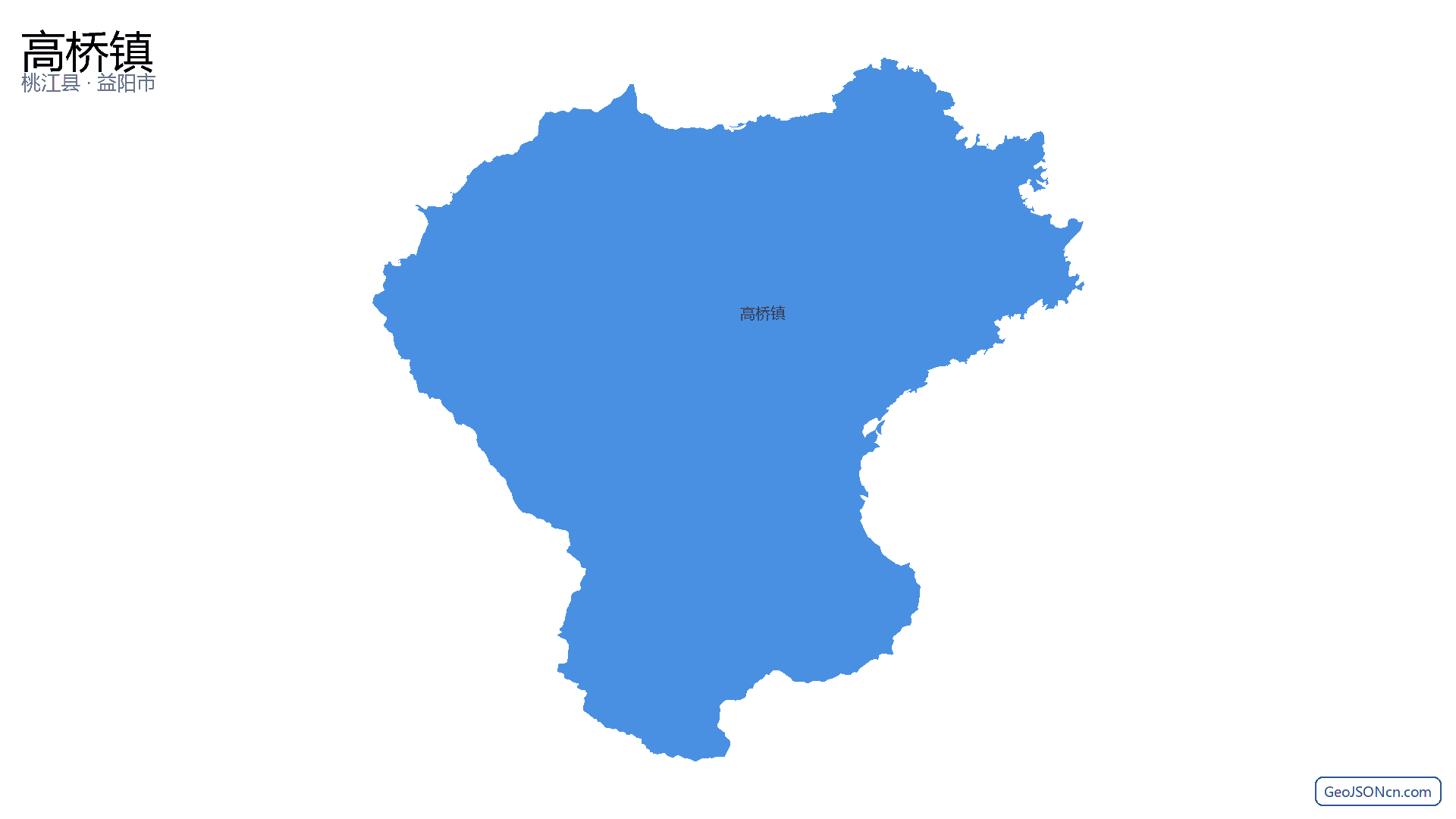 高桥镇行政区划边界地图（桃江县·益阳市）,提供GeoJSON、SHP矢量边界数据下载及高清地图大图(PNG/JPG) - GeoJSONcn.com