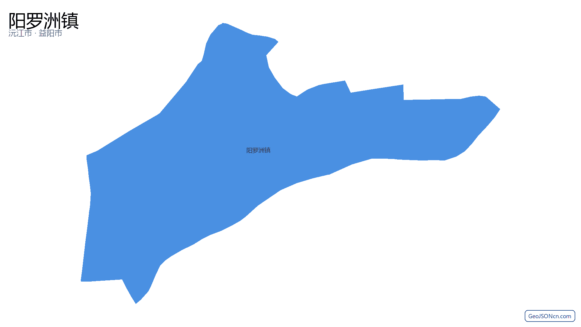 阳罗洲镇行政区划边界地图（沅江市·益阳市）,提供GeoJSON、SHP矢量边界数据下载及高清地图大图(PNG/JPG) - GeoJSONcn.com