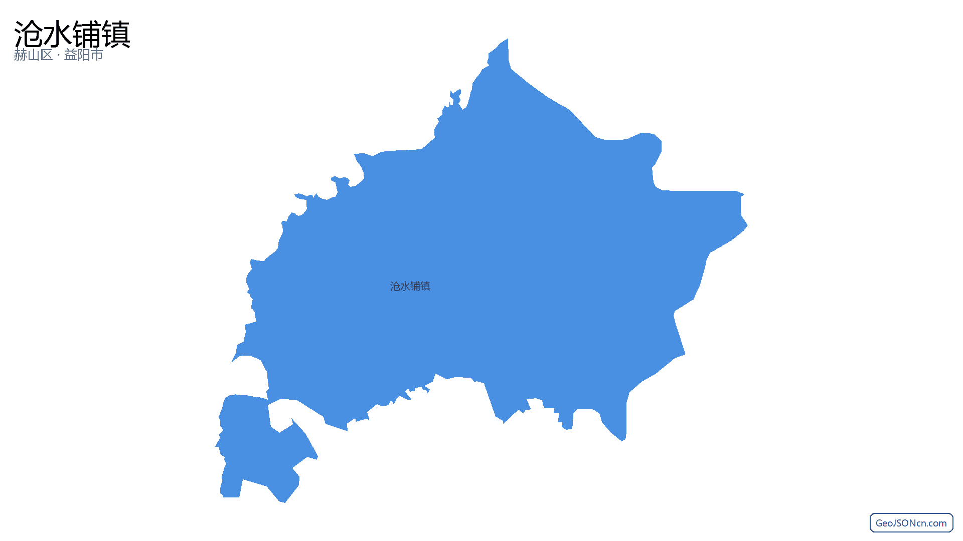 沧水铺镇行政区划边界地图（赫山区·益阳市）,提供GeoJSON、SHP矢量边界数据下载及高清地图大图(PNG/JPG) - GeoJSONcn.com