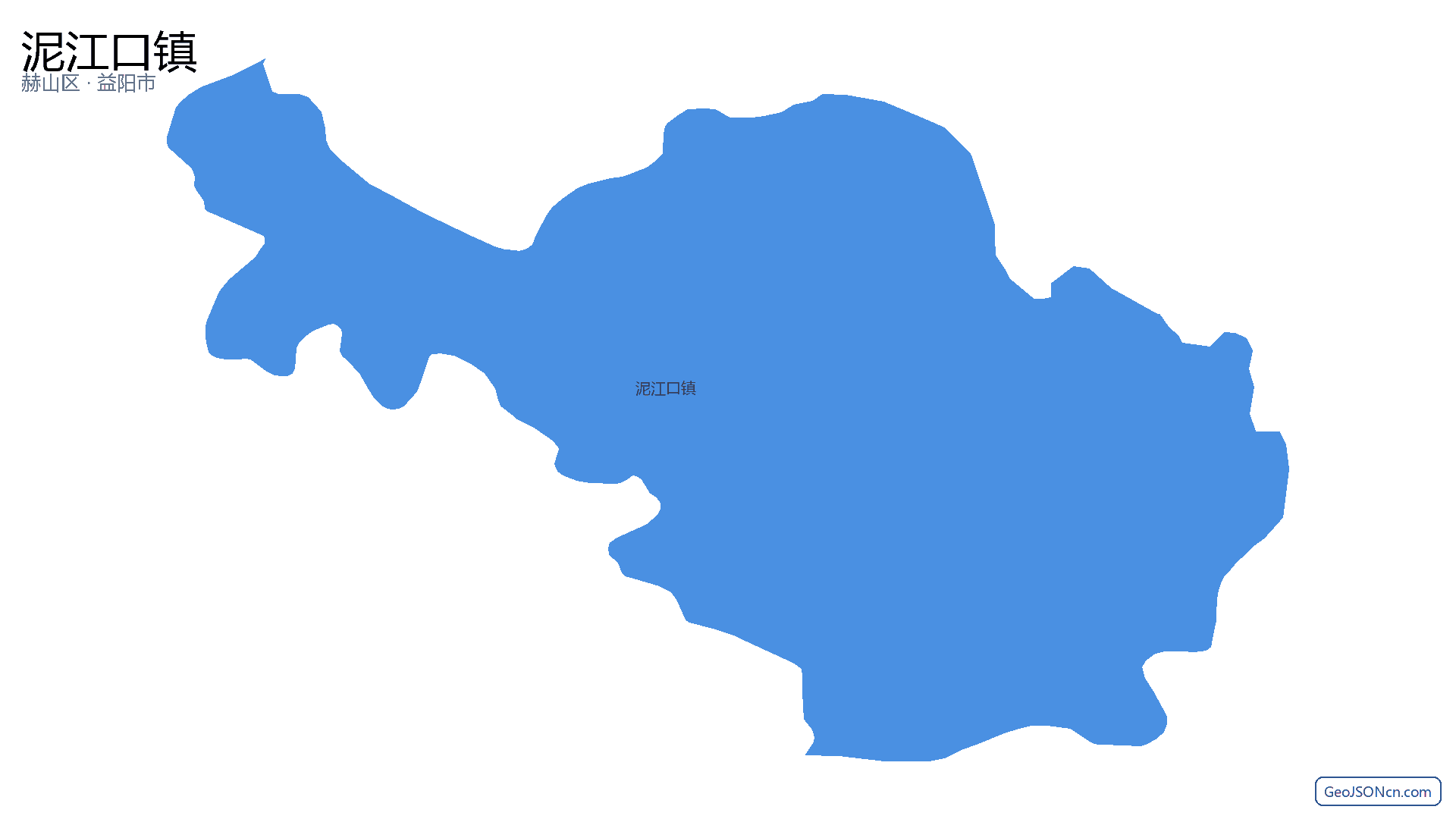 泥江口镇行政区划边界地图（赫山区·益阳市）,提供GeoJSON、SHP矢量边界数据下载及高清地图大图(PNG/JPG) - GeoJSONcn.com