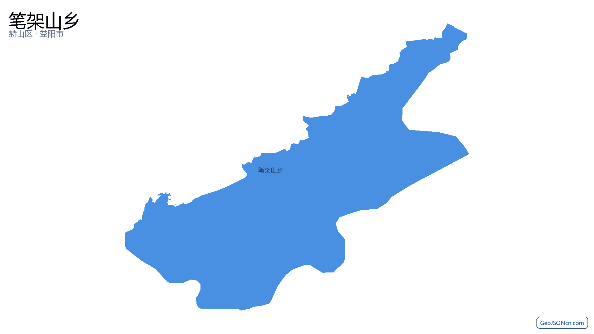 笔架山乡行政区划边界地图（赫山区·益阳市）,提供GeoJSON、SHP矢量边界数据下载及高清地图大图(PNG/JPG) - GeoJSONcn.com