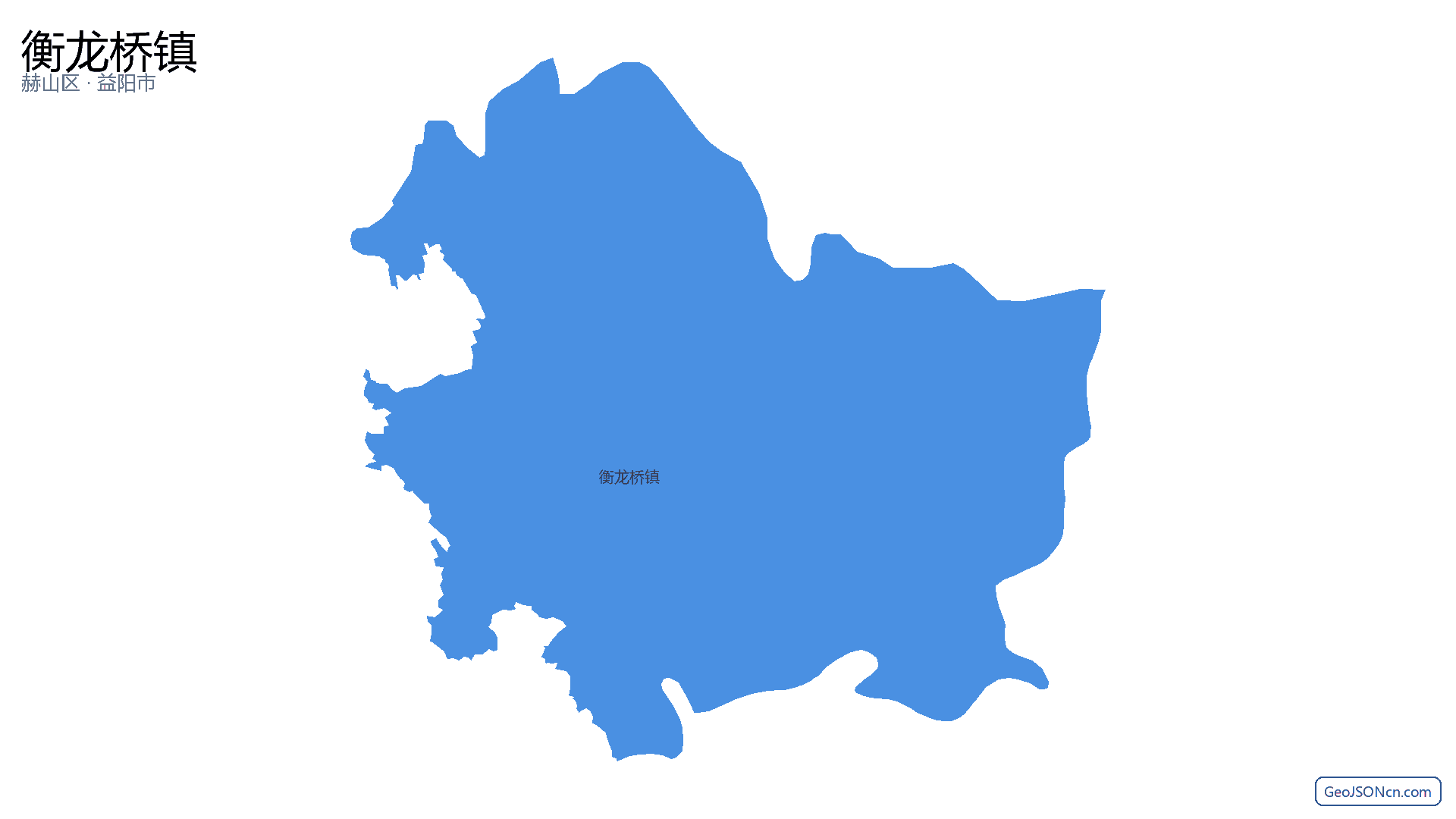 衡龙桥镇行政区划边界地图(赫山区·益阳市),提供GeoJSON、SHP矢量边界数据下载及高清地图大图(PNG/JPG) - GeoJSONcn.com