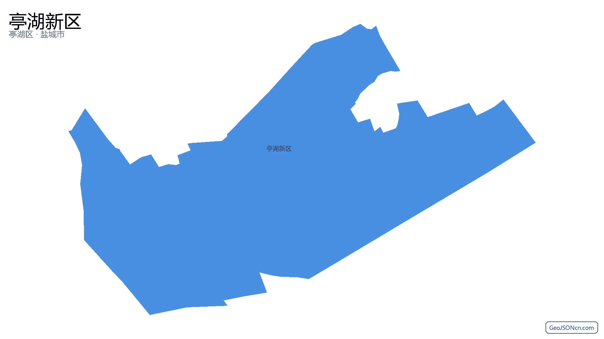 亭湖新区行政区划边界地图（亭湖区·盐城市）,提供GeoJSON、SHP矢量边界数据下载及高清地图大图(PNG/JPG) - GeoJSONcn.com