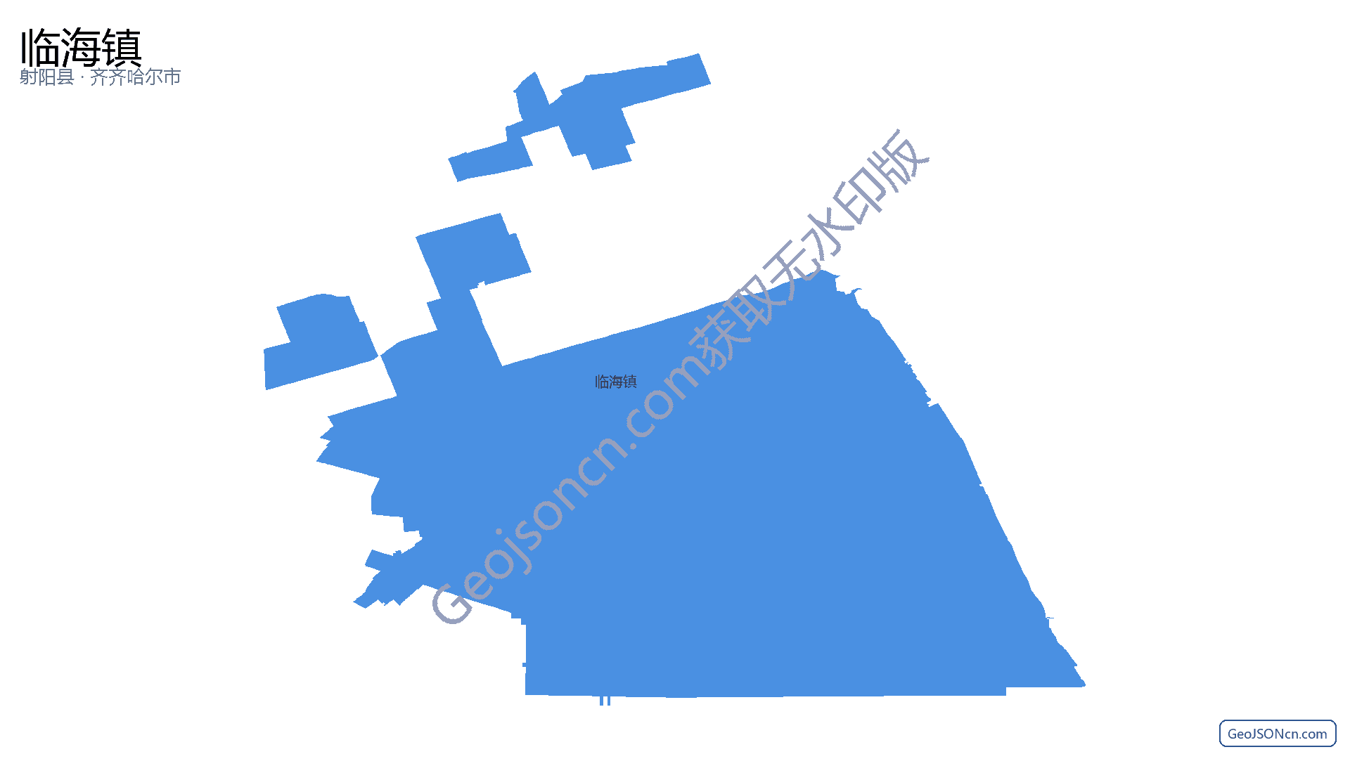 临海镇行政区划边界地图（射阳县·盐城市）,提供GeoJSON、SHP矢量边界数据下载及高清地图大图(PNG/JPG) - GeoJSONcn.com