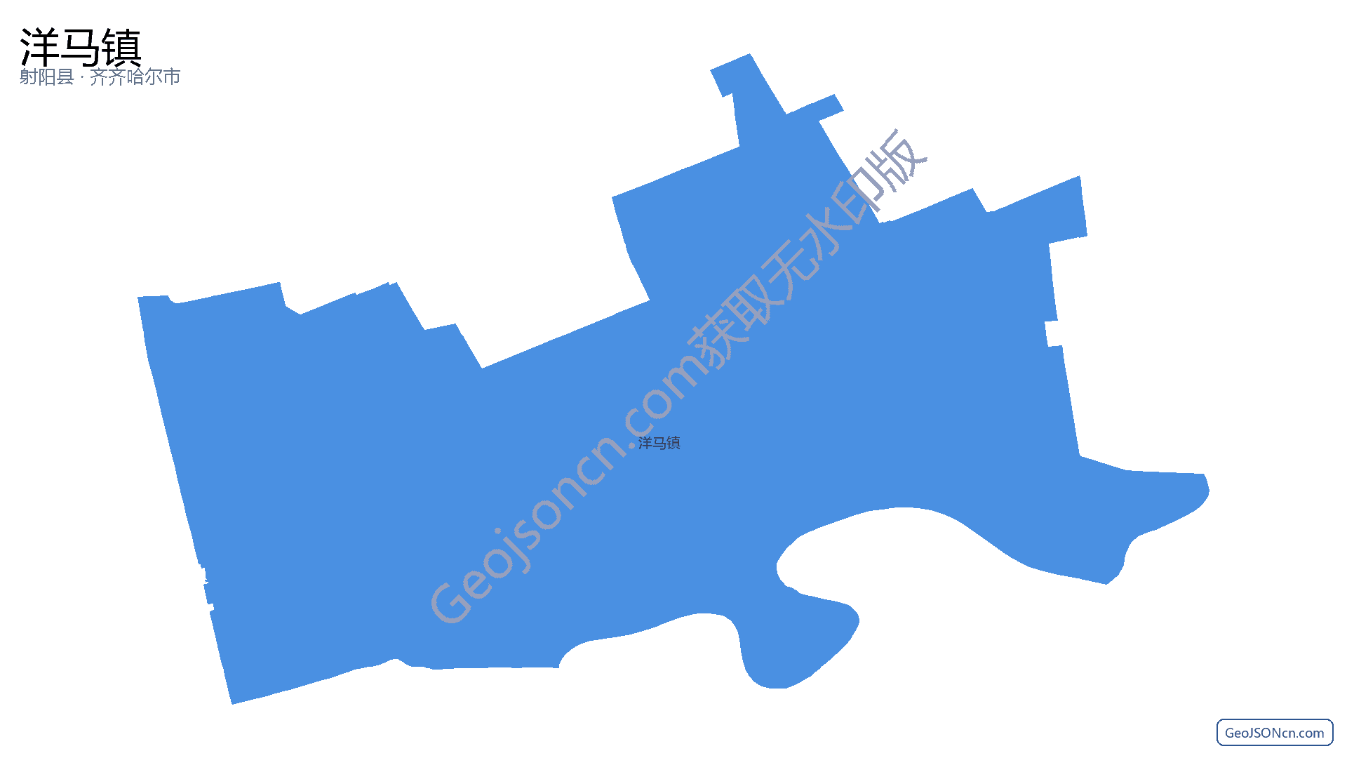 洋马镇行政区划边界地图(射阳县·盐城市),提供GeoJSON、SHP矢量边界数据下载及高清地图大图(PNG/JPG) - GeoJSONcn.com