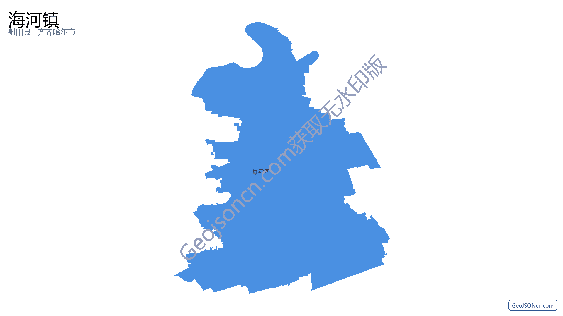 海河镇行政区划边界地图(射阳县·盐城市),提供GeoJSON、SHP矢量边界数据下载及高清地图大图(PNG/JPG) - GeoJSONcn.com