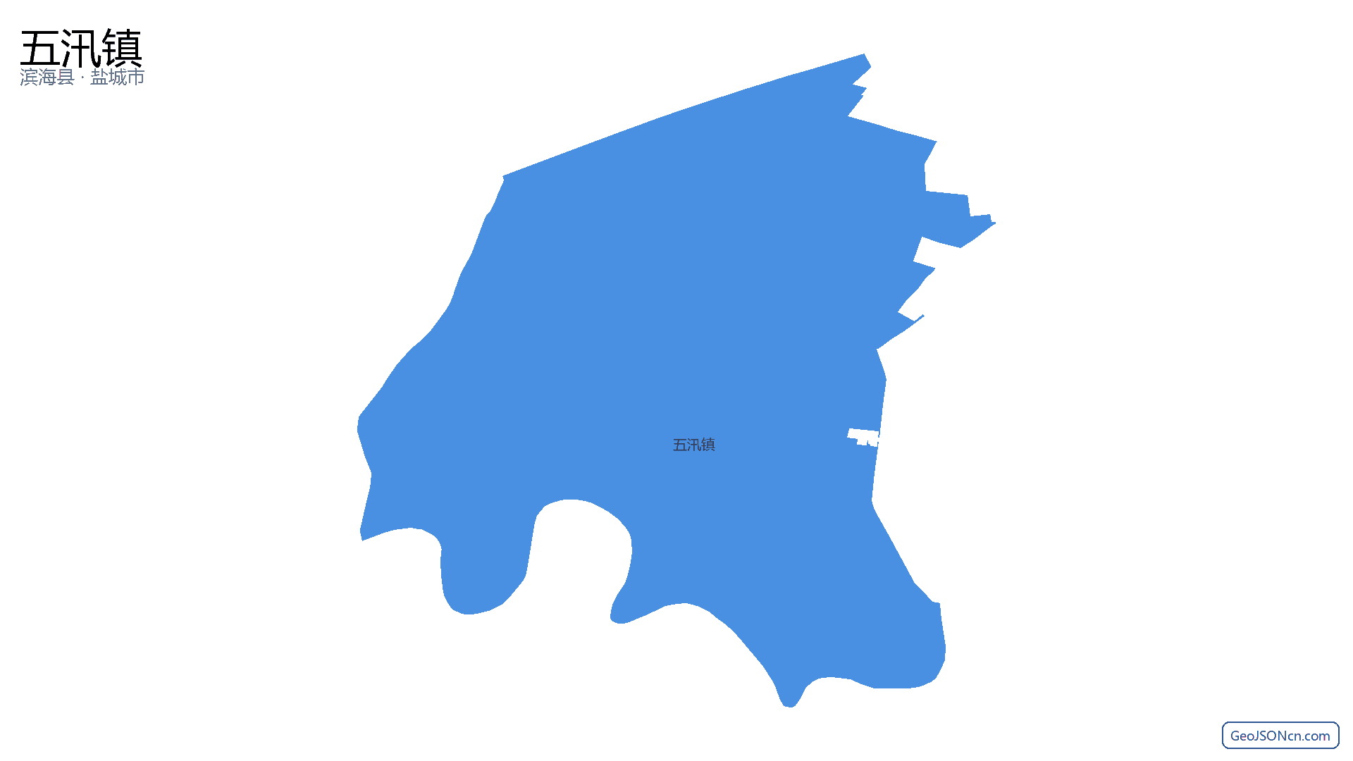 五汛镇行政区划边界地图（滨海县·盐城市）,提供GeoJSON、SHP矢量边界数据下载及高清地图大图(PNG/JPG) - GeoJSONcn.com