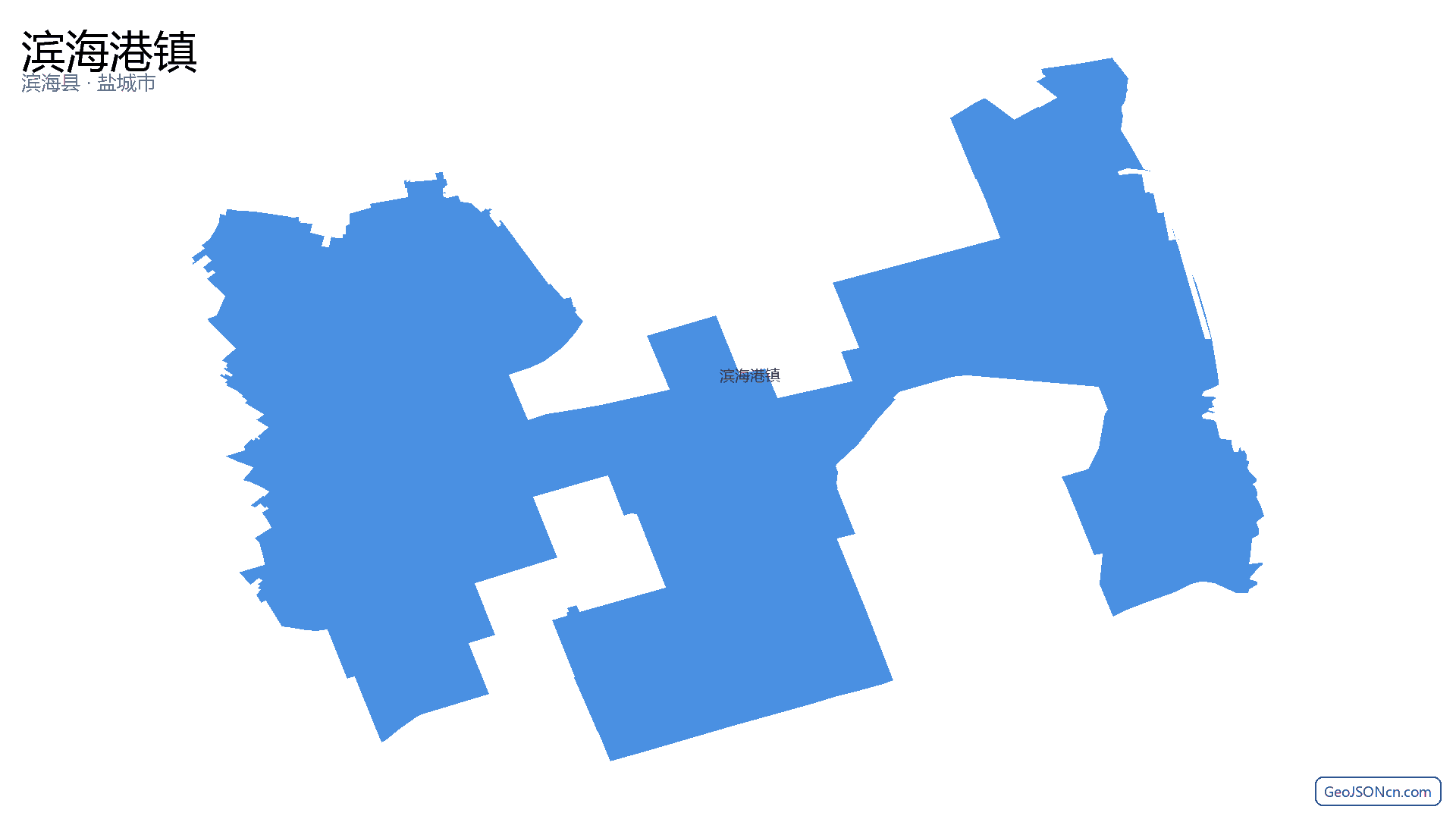 滨海港镇行政区划边界地图（滨海县·盐城市）,提供GeoJSON、SHP矢量边界数据下载及高清地图大图(PNG/JPG) - GeoJSONcn.com