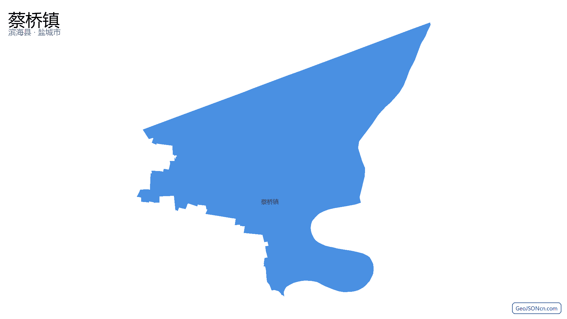 蔡桥镇行政区划边界地图(滨海县·盐城市),提供GeoJSON、SHP矢量边界数据下载及高清地图大图(PNG/JPG) - GeoJSONcn.com