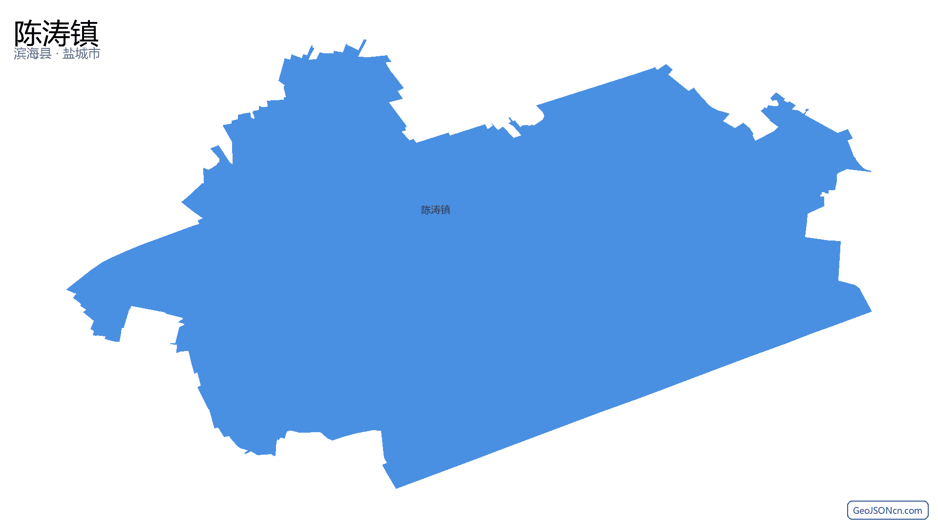 陈涛镇行政区划边界地图(滨海县·盐城市),提供GeoJSON、SHP矢量边界数据下载及高清地图大图(PNG/JPG) - GeoJSONcn.com