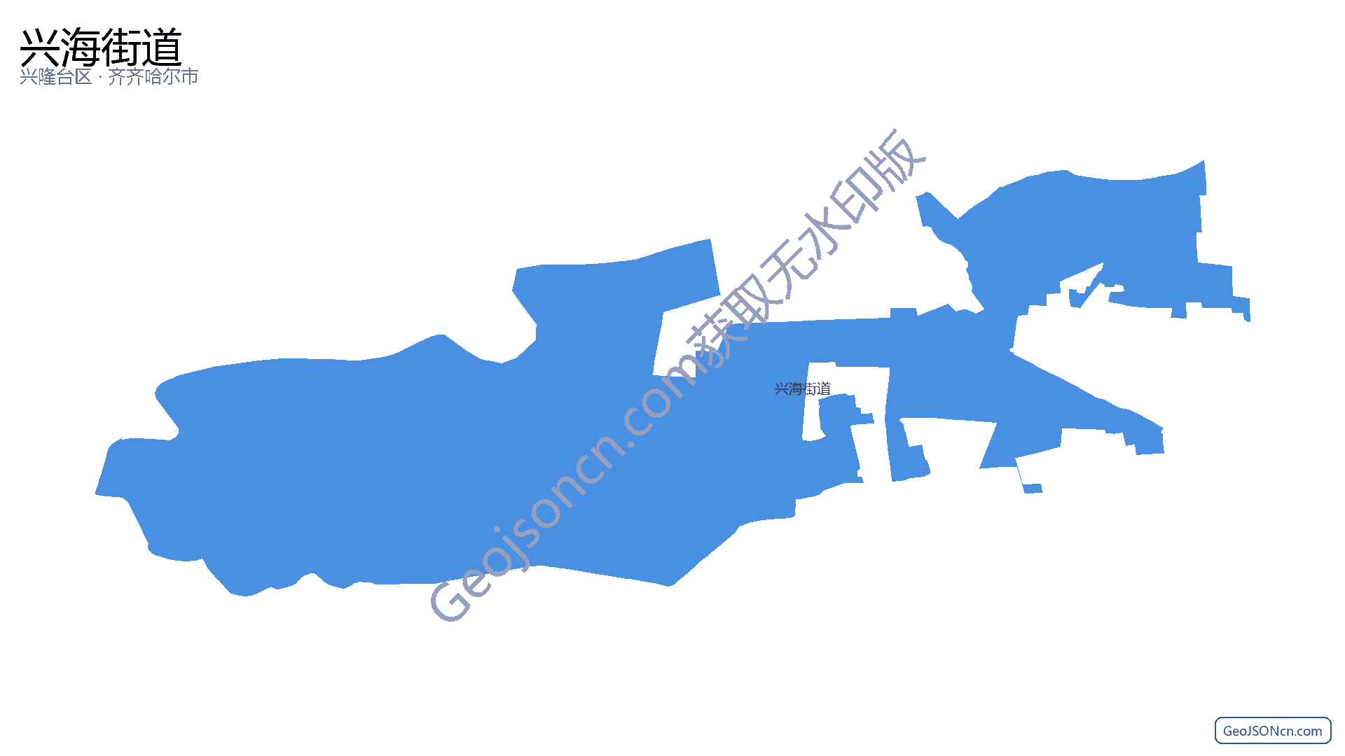 兴海街道行政区划边界地图（兴隆台区·盘锦市）,提供GeoJSON、SHP矢量边界数据下载及高清地图大图(PNG/JPG) - GeoJSONcn.com