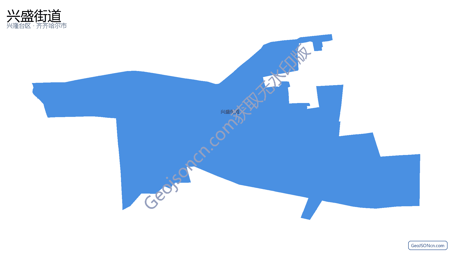 兴盛街道行政区划边界地图(兴隆台区·盘锦市),提供GeoJSON、SHP矢量边界数据下载及高清地图大图(PNG/JPG) - GeoJSONcn.com