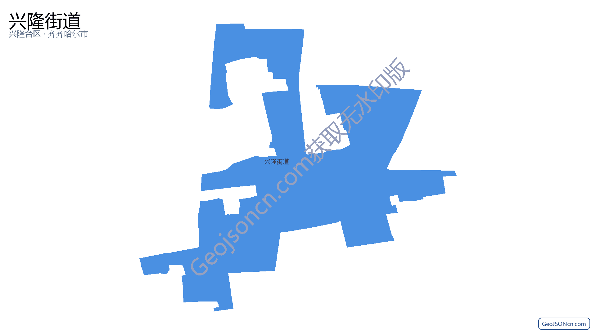 兴隆街道行政区划边界地图(兴隆台区·盘锦市),提供GeoJSON、SHP矢量边界数据下载及高清地图大图(PNG/JPG) - GeoJSONcn.com