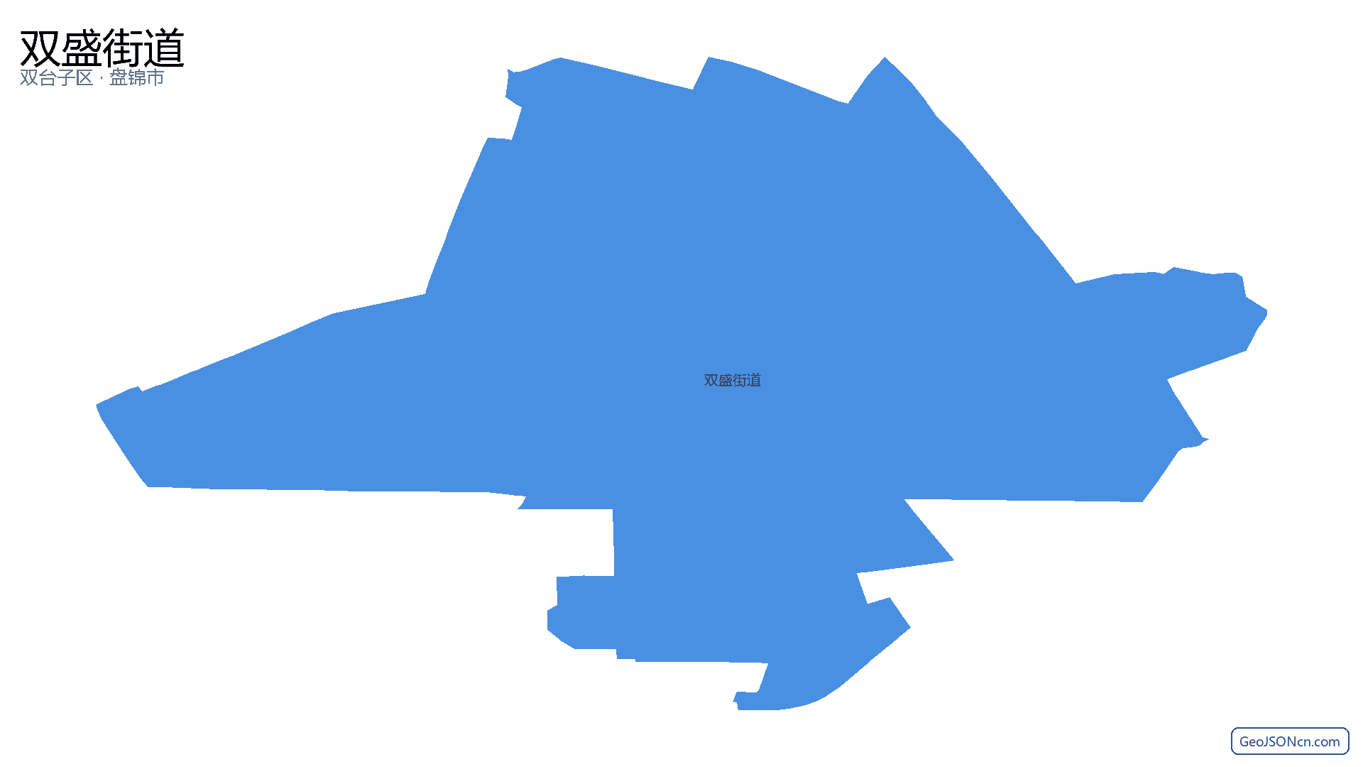 双盛街道行政区划边界地图（双台子区·盘锦市）,提供GeoJSON、SHP矢量边界数据下载及高清地图大图(PNG/JPG) - GeoJSONcn.com