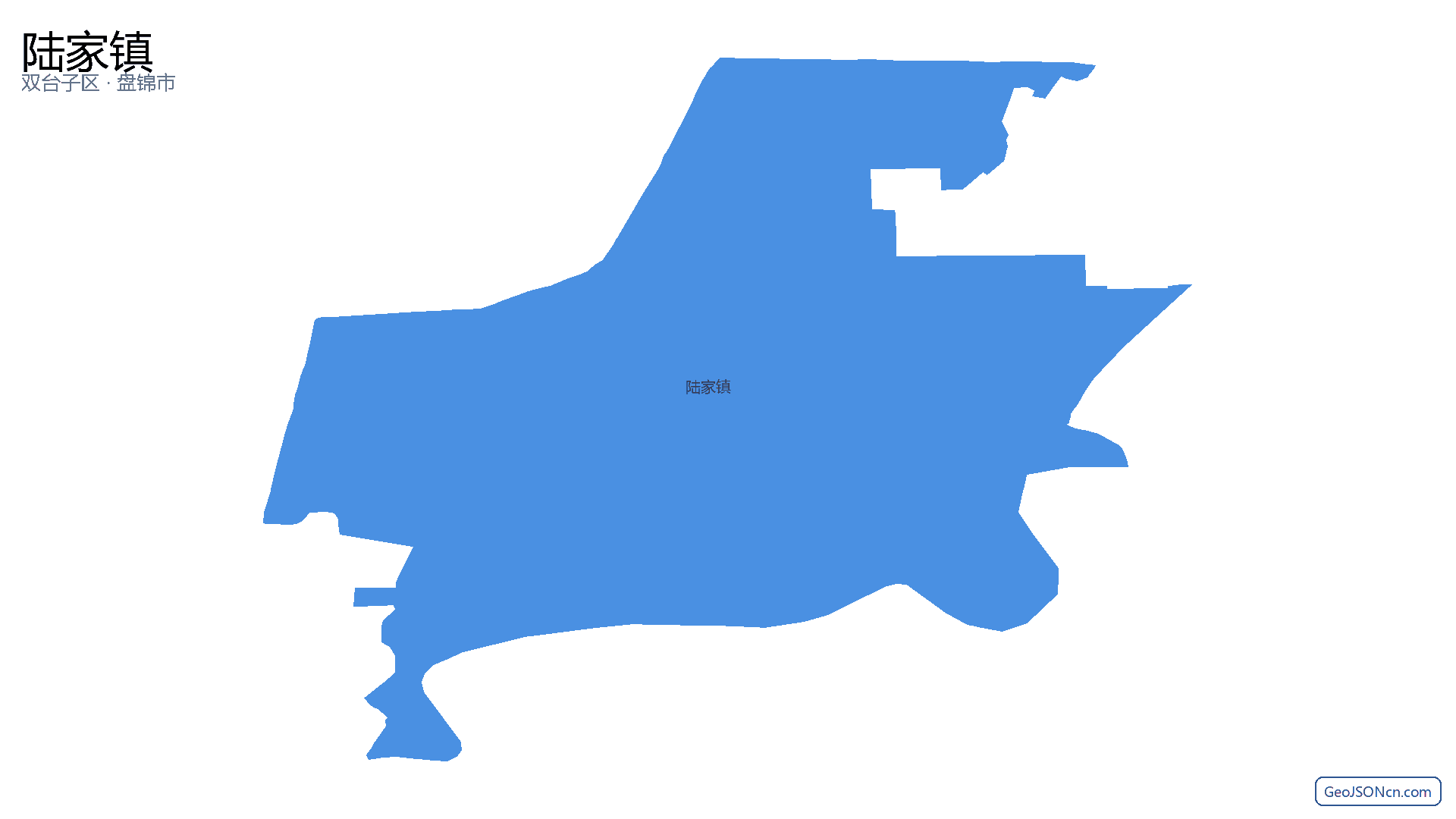 陆家镇行政区划边界地图(双台子区·盘锦市),提供GeoJSON、SHP矢量边界数据下载及高清地图大图(PNG/JPG) - GeoJSONcn.com