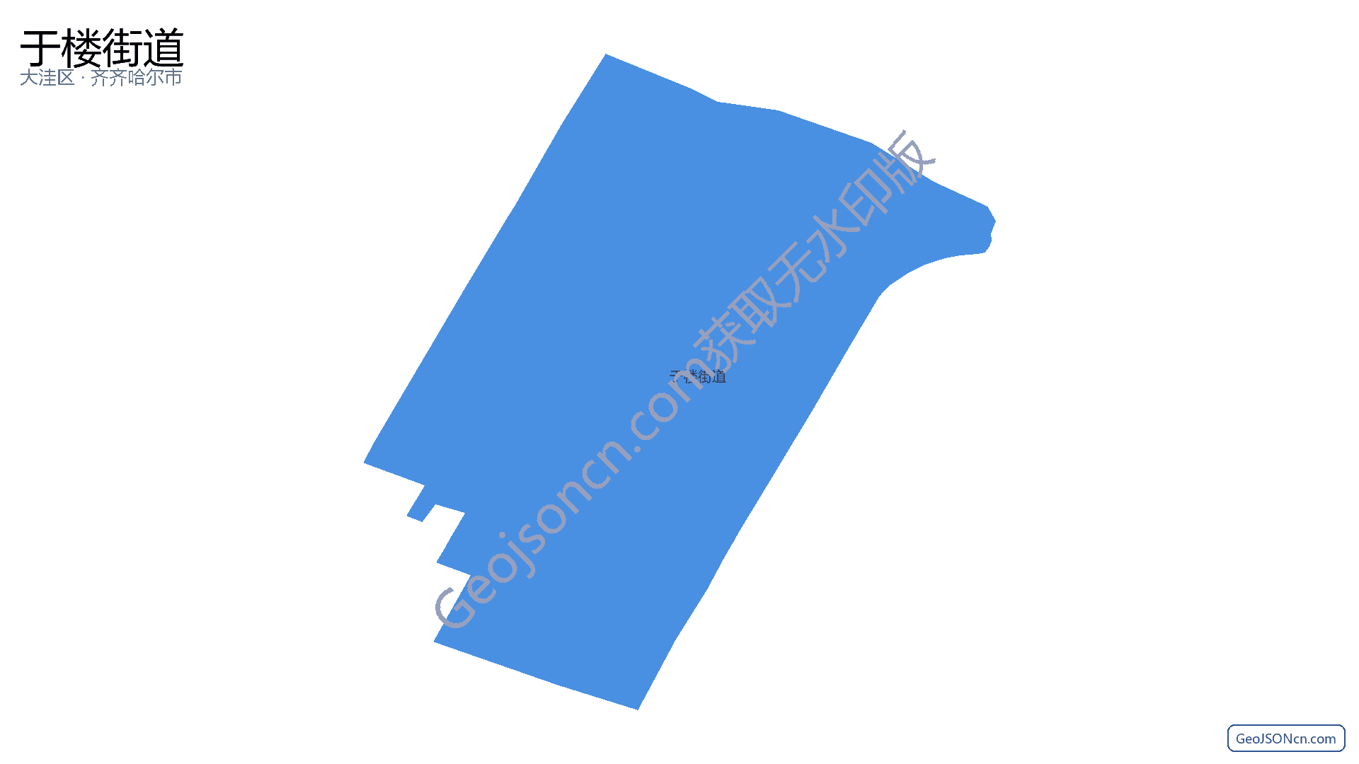 于楼街道行政区划边界地图（大洼区·盘锦市）,提供GeoJSON、SHP矢量边界数据下载及高清地图大图(PNG/JPG) - GeoJSONcn.com