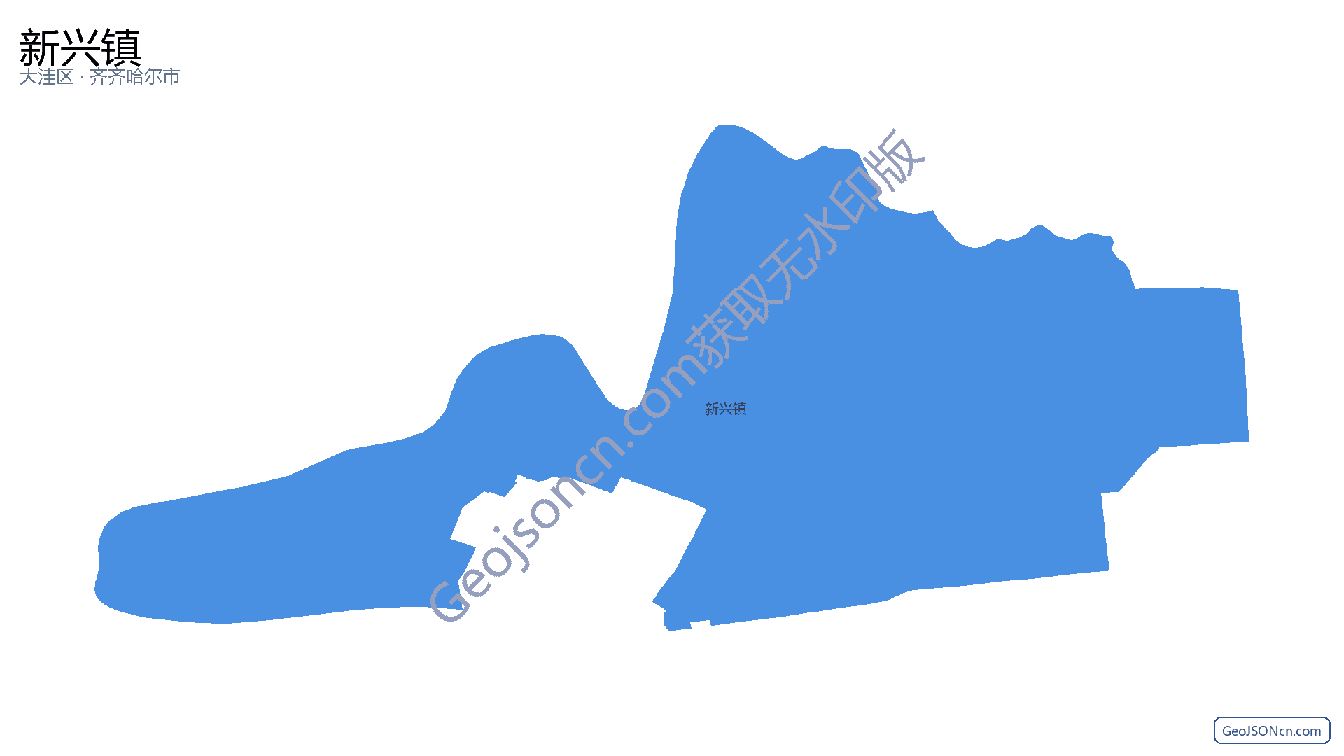 新兴镇行政区划边界地图(大洼区·盘锦市),提供GeoJSON、SHP矢量边界数据下载及高清地图大图(PNG/JPG) - GeoJSONcn.com