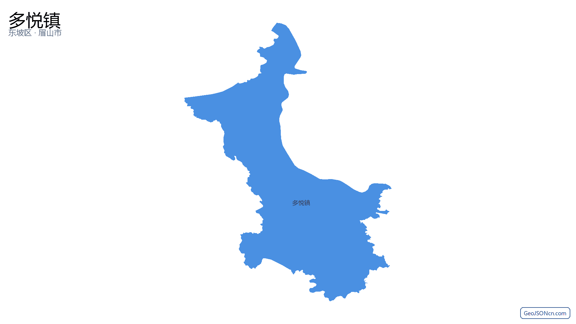 多悦镇行政区划边界地图(东坡区·眉山市),提供GeoJSON、SHP矢量边界数据下载及高清地图大图(PNG/JPG) - GeoJSONcn.com