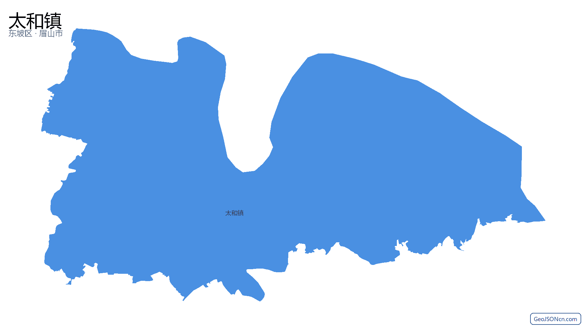 太和镇行政区划边界地图(东坡区·眉山市),提供GeoJSON、SHP矢量边界数据下载及高清地图大图(PNG/JPG) - GeoJSONcn.com