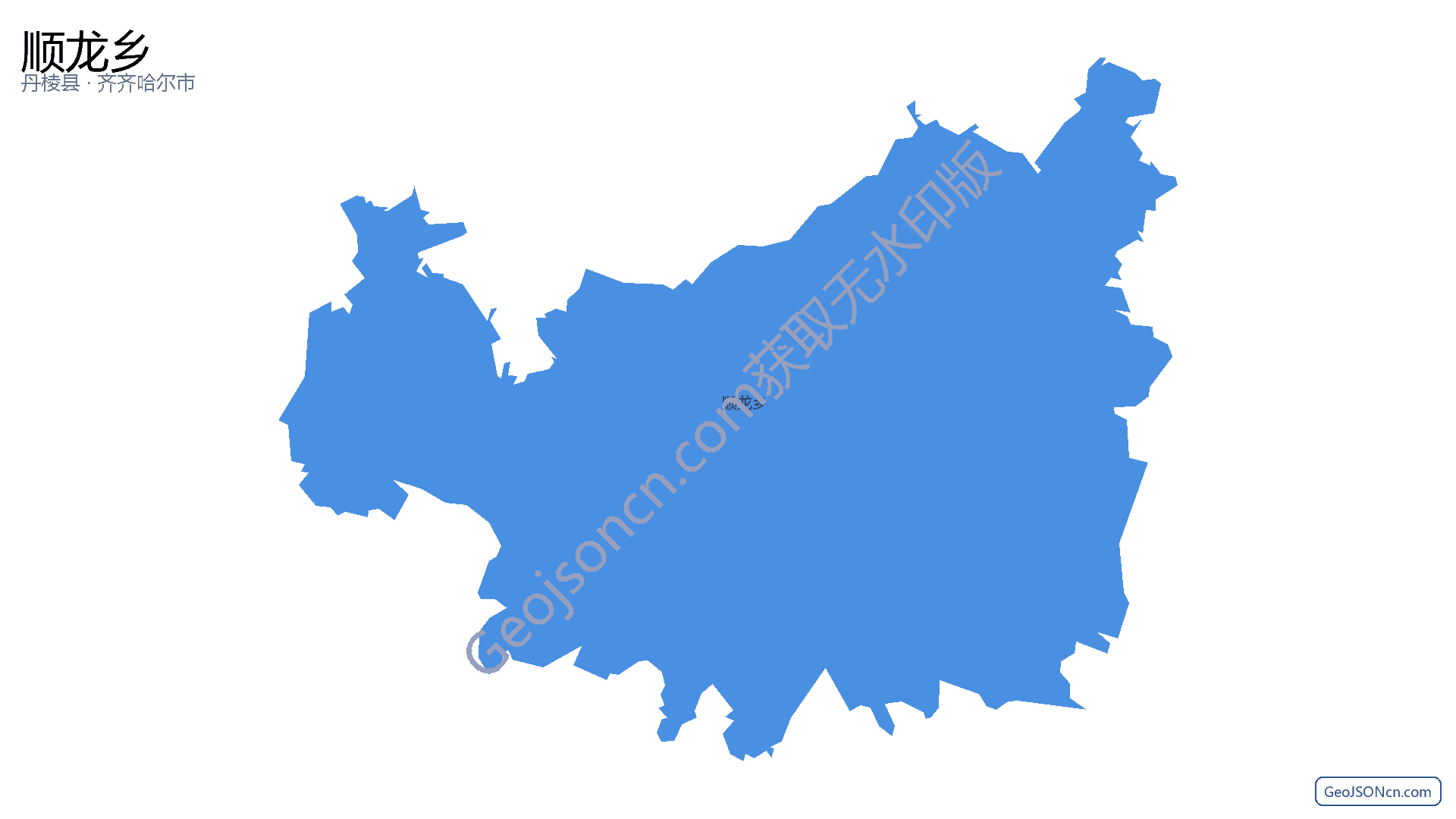 顺龙乡行政区划边界地图(丹棱县·眉山市),提供GeoJSON、SHP矢量边界数据下载及高清地图大图(PNG/JPG) - GeoJSONcn.com
