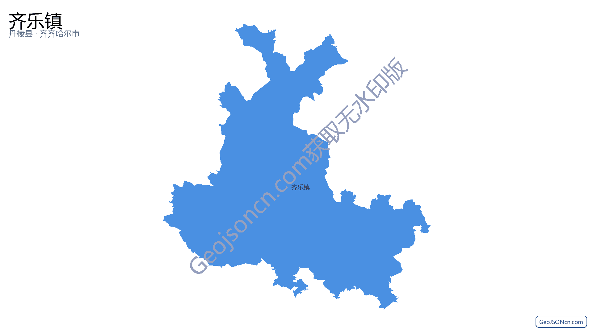 齐乐镇行政区划边界地图（丹棱县·眉山市）,提供GeoJSON、SHP矢量边界数据下载及高清地图大图(PNG/JPG) - GeoJSONcn.com