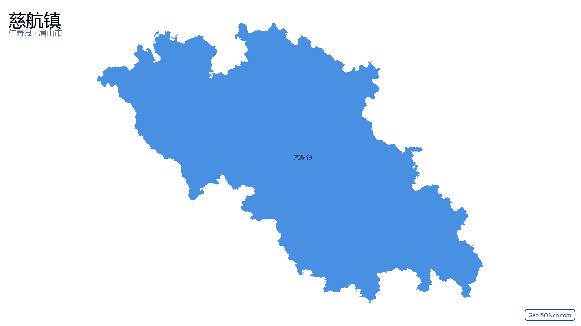 慈航镇行政区划边界地图（仁寿县·眉山市）,提供GeoJSON、SHP矢量边界数据下载及高清地图大图(PNG/JPG) - GeoJSONcn.com