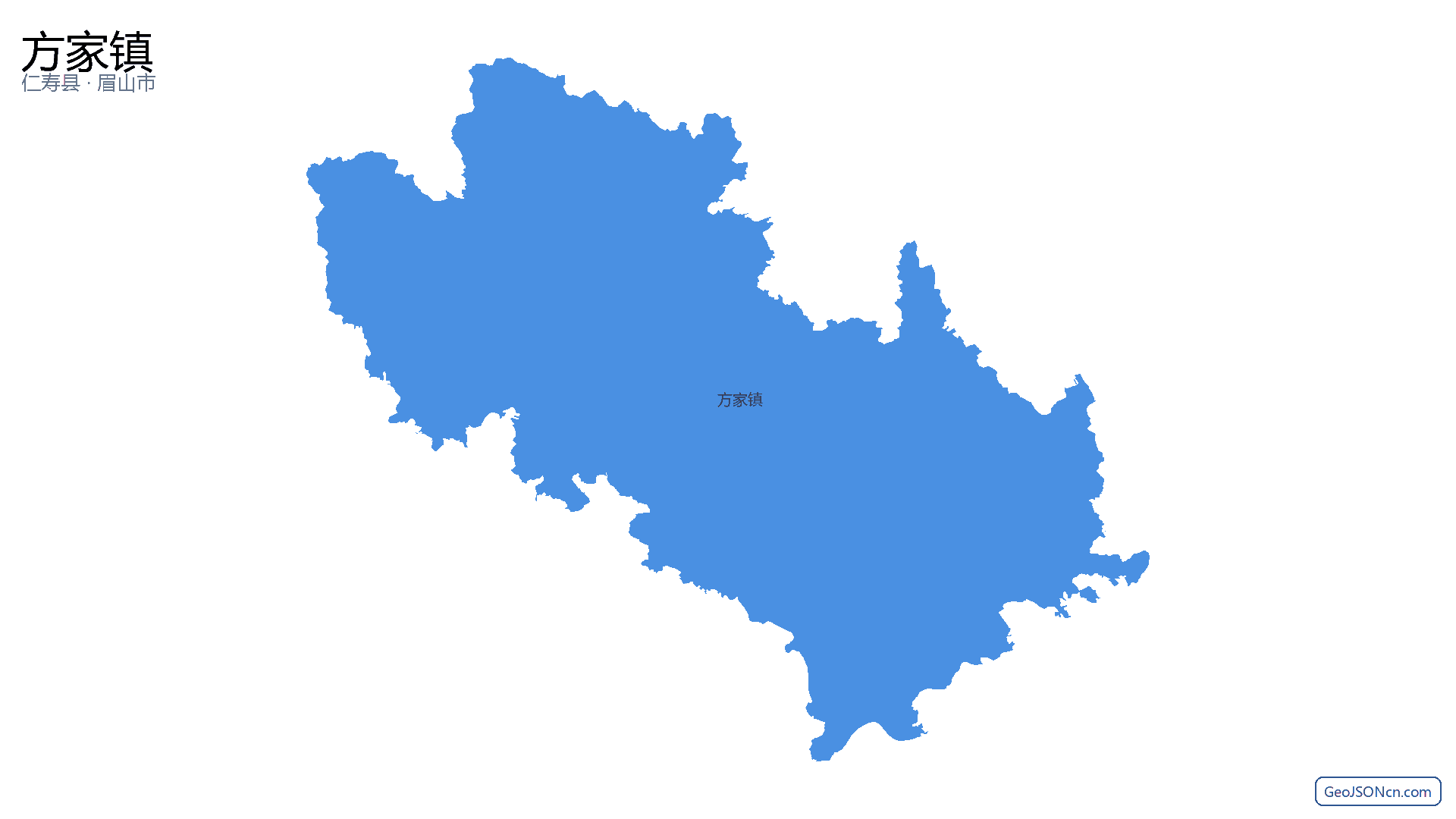 方家镇行政区划边界地图（仁寿县·眉山市）,提供GeoJSON、SHP矢量边界数据下载及高清地图大图(PNG/JPG) - GeoJSONcn.com