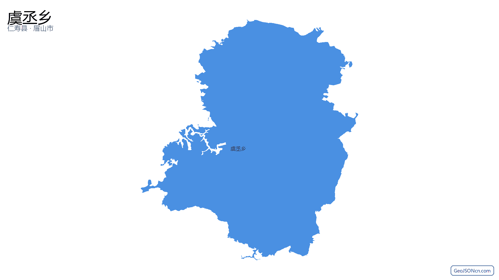 虞丞乡行政区划边界地图(仁寿县·眉山市),提供GeoJSON、SHP矢量边界数据下载及高清地图大图(PNG/JPG) - GeoJSONcn.com
