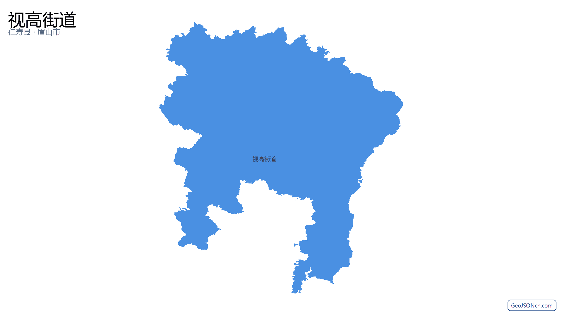 视高街道行政区划边界地图(仁寿县·眉山市),提供GeoJSON、SHP矢量边界数据下载及高清地图大图(PNG/JPG) - GeoJSONcn.com