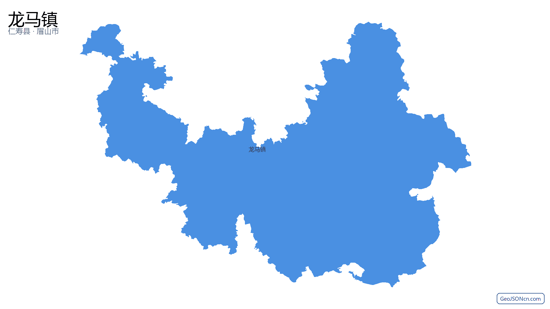 龙马镇行政区划边界地图(仁寿县·眉山市),提供GeoJSON、SHP矢量边界数据下载及高清地图大图(PNG/JPG) - GeoJSONcn.com