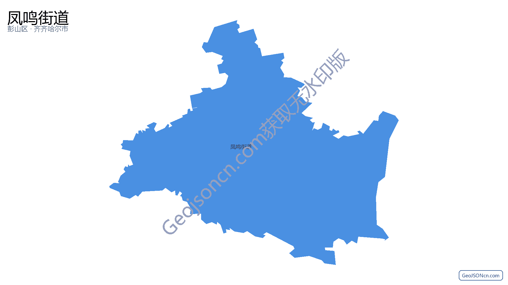 凤鸣街道行政区划边界地图（彭山区·眉山市）,提供GeoJSON、SHP矢量边界数据下载及高清地图大图(PNG/JPG) - GeoJSONcn.com