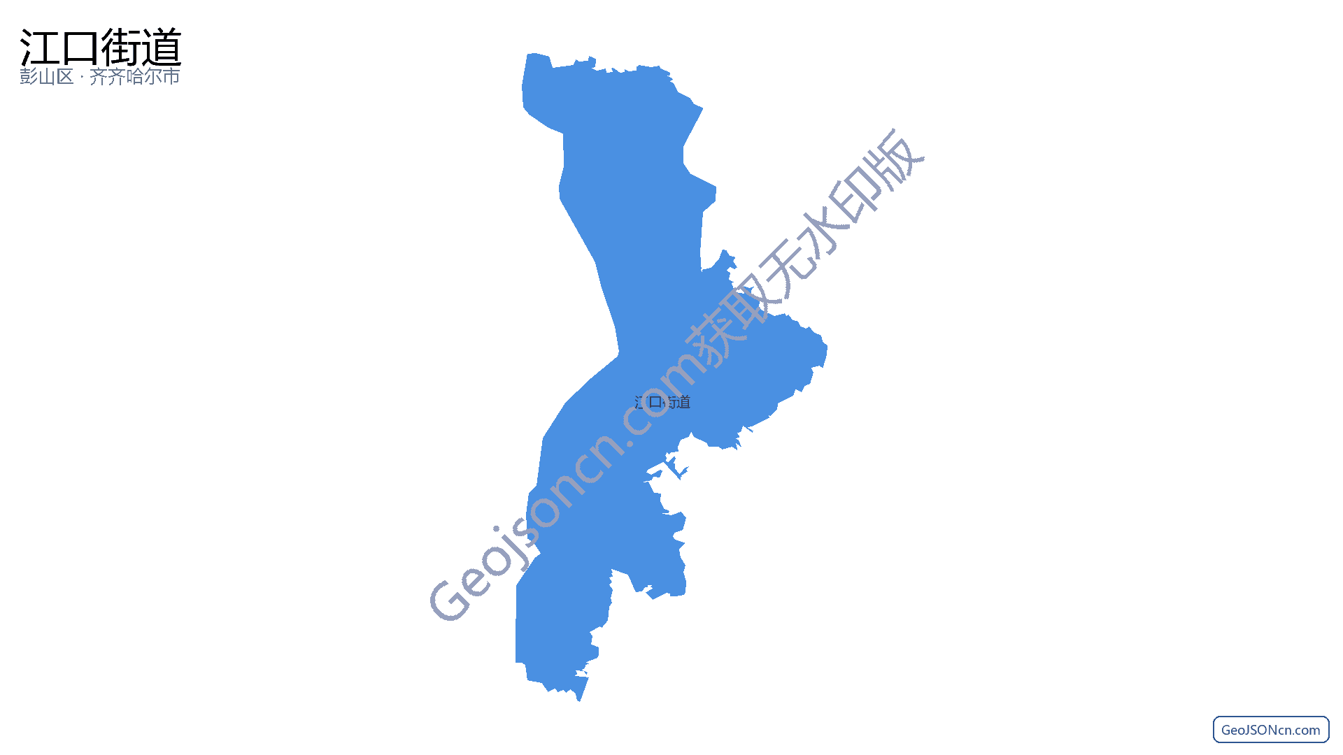 江口街道行政区划边界地图(彭山区·眉山市),提供GeoJSON、SHP矢量边界数据下载及高清地图大图(PNG/JPG) - GeoJSONcn.com