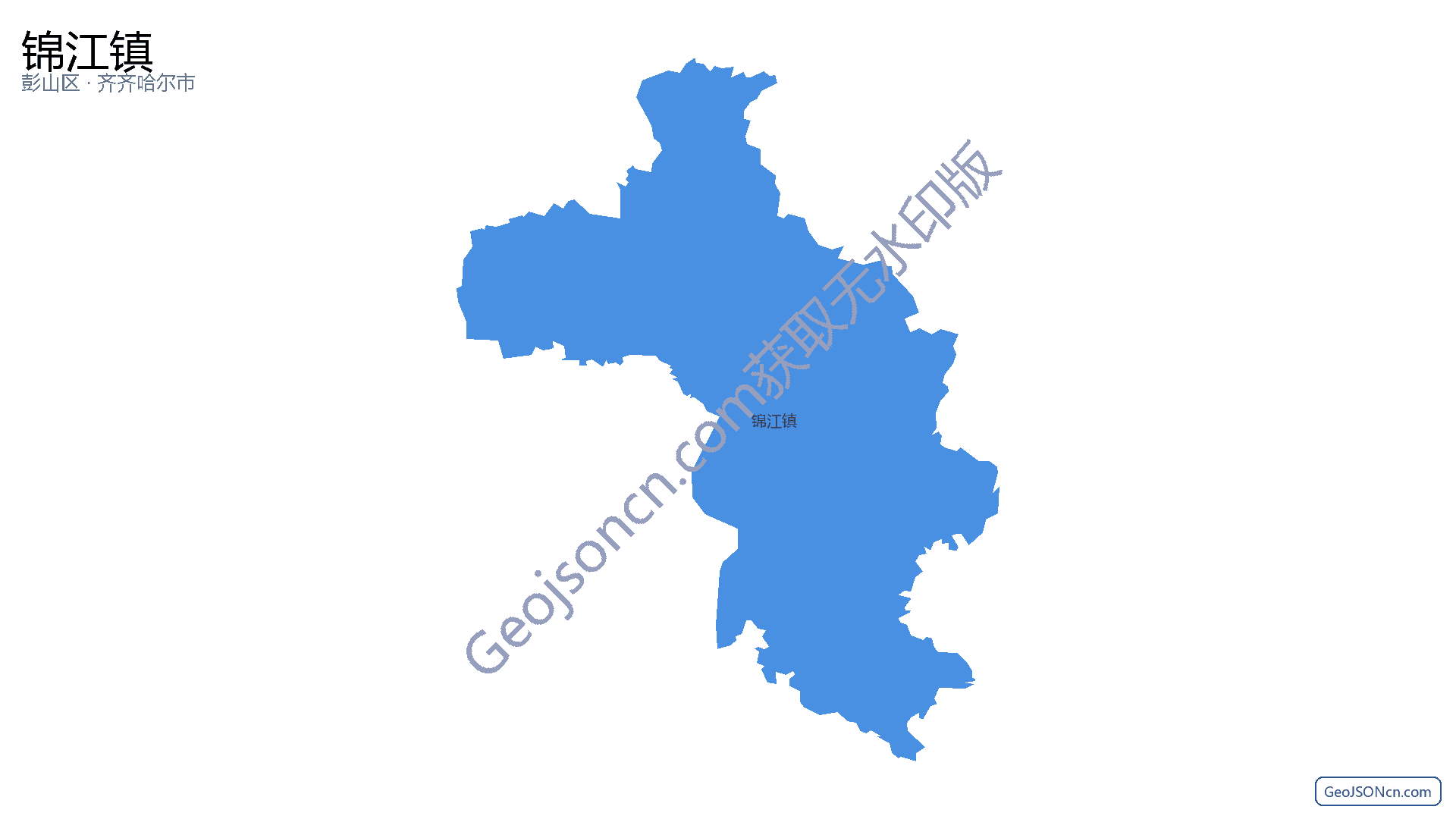 锦江镇行政区划边界地图(彭山区·眉山市),提供GeoJSON、SHP矢量边界数据下载及高清地图大图(PNG/JPG) - GeoJSONcn.com