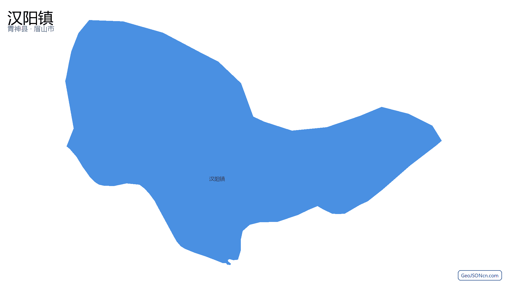 汉阳镇行政区划边界地图（青神县·眉山市）,提供GeoJSON、SHP矢量边界数据下载及高清地图大图(PNG/JPG) - GeoJSONcn.com