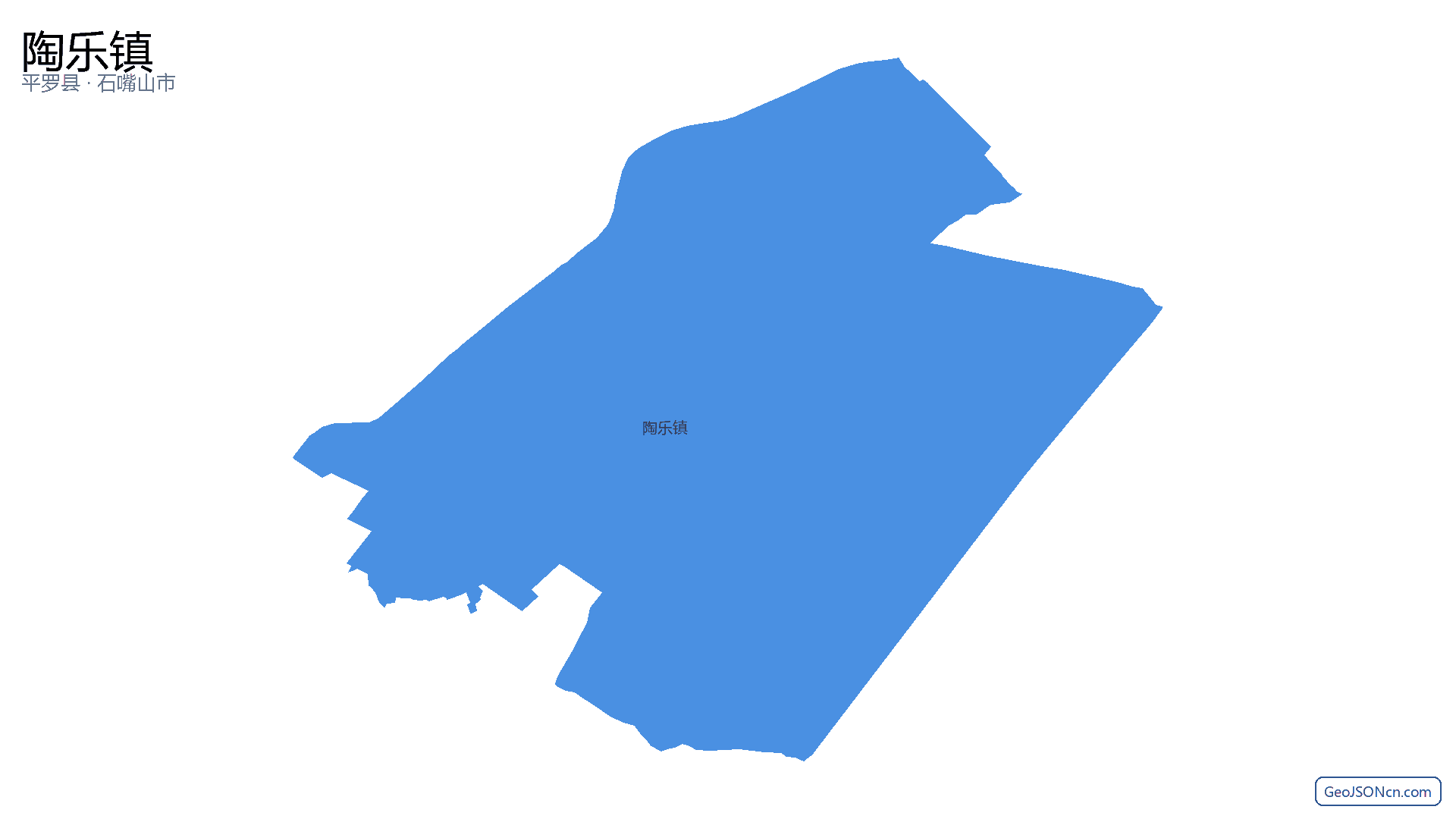 陶乐镇行政区划边界地图（平罗县·石嘴山市）,提供GeoJSON、SHP矢量边界数据下载及高清地图大图(PNG/JPG) - GeoJSONcn.com
