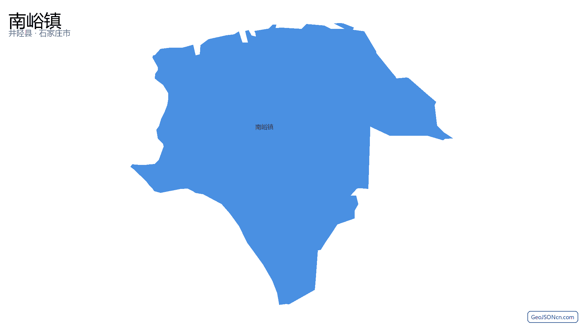 南峪镇行政区划边界地图（井陉县·石家庄市）,提供GeoJSON、SHP矢量边界数据下载及高清地图大图(PNG/JPG) - GeoJSONcn.com