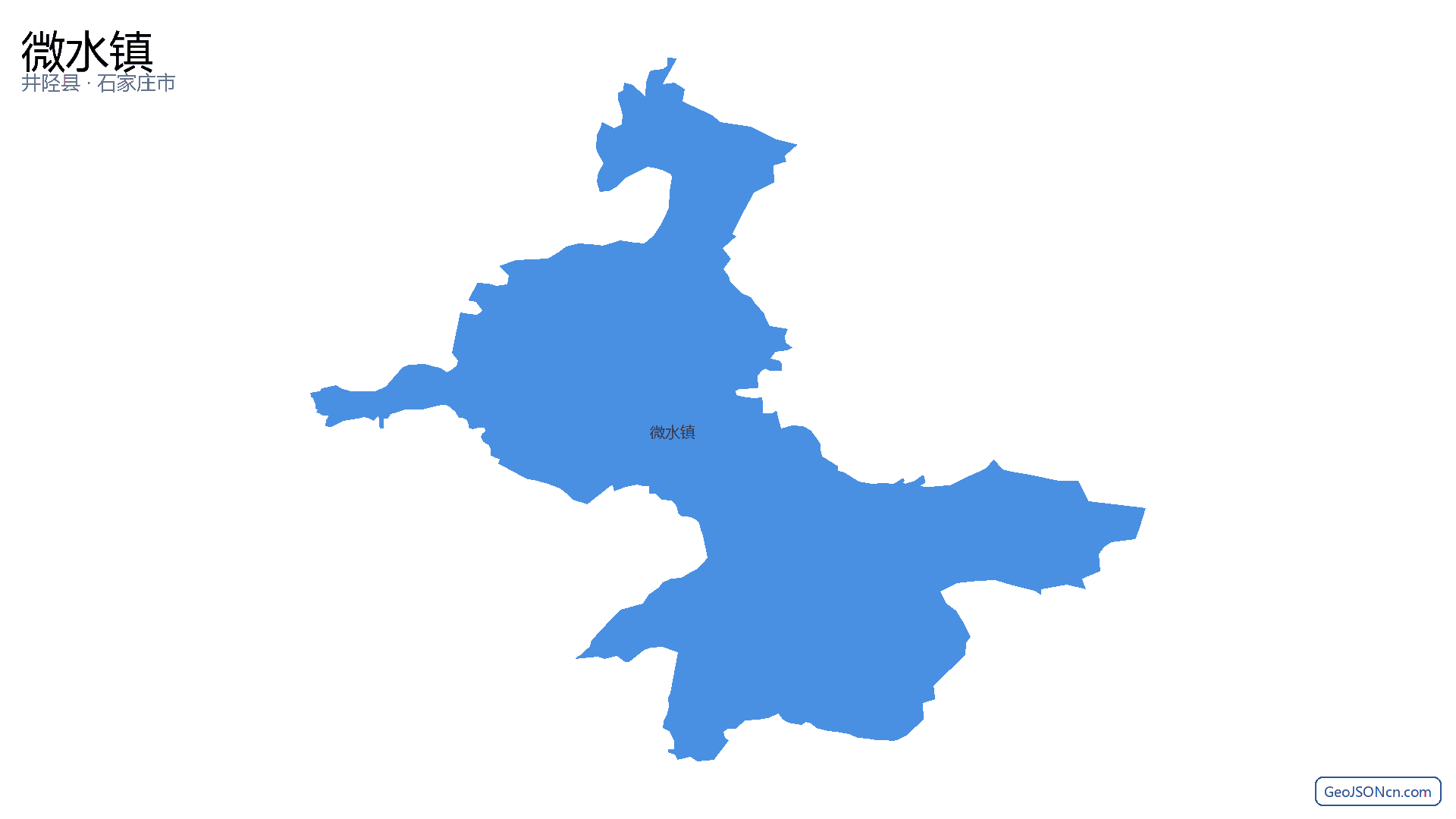 微水镇行政区划边界地图(井陉县·石家庄市),提供GeoJSON、SHP矢量边界数据下载及高清地图大图(PNG/JPG) - GeoJSONcn.com