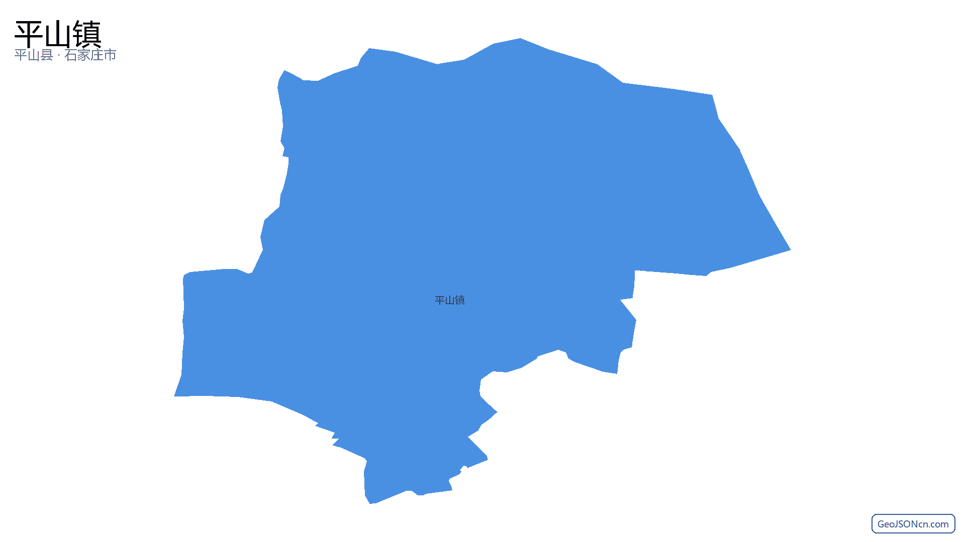 平山镇行政区划边界地图（平山县·石家庄市）,提供GeoJSON、SHP矢量边界数据下载及高清地图大图(PNG/JPG) - GeoJSONcn.com