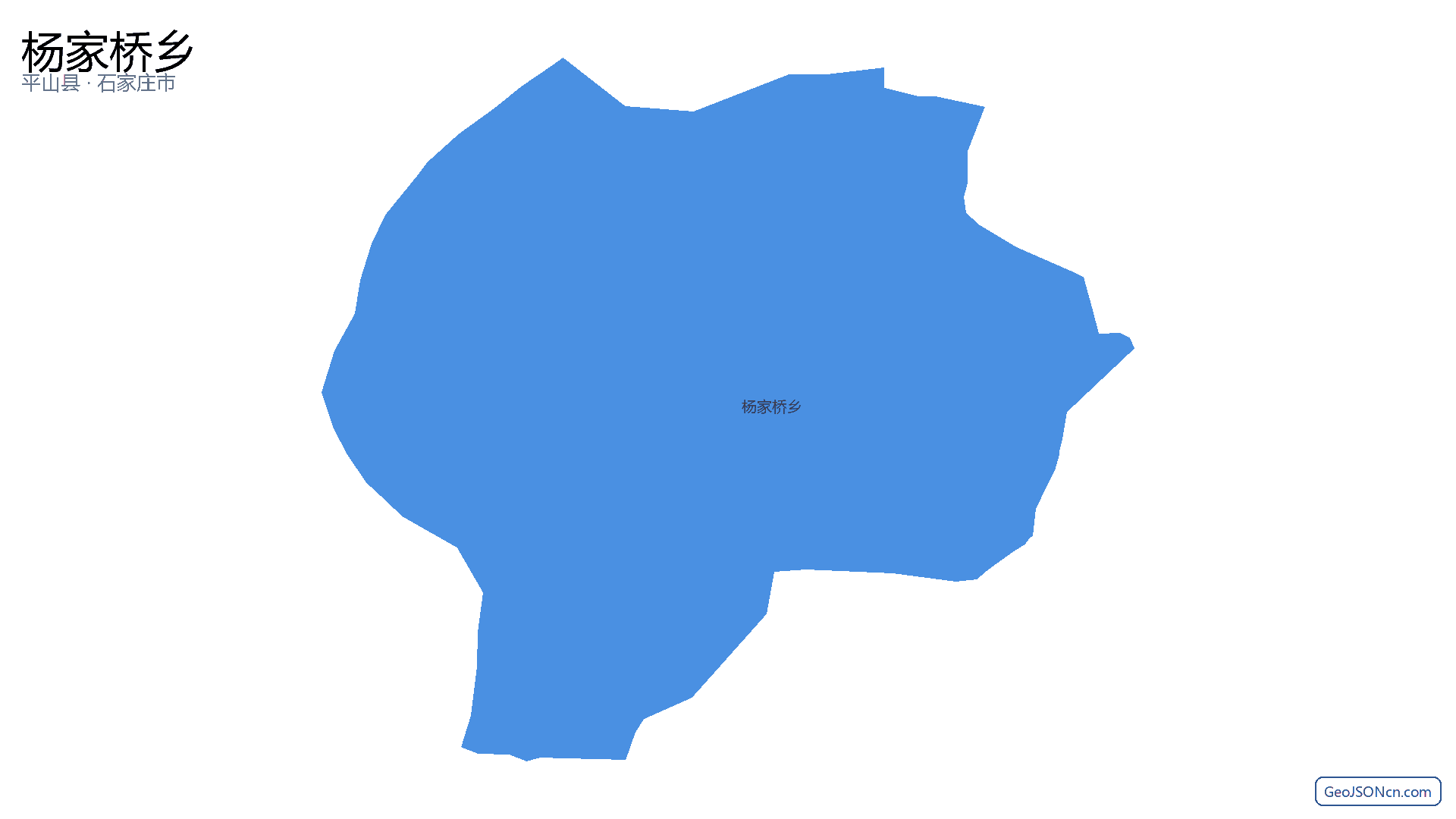 杨家桥乡行政区划边界地图(平山县·石家庄市),提供GeoJSON、SHP矢量边界数据下载及高清地图大图(PNG/JPG) - GeoJSONcn.com