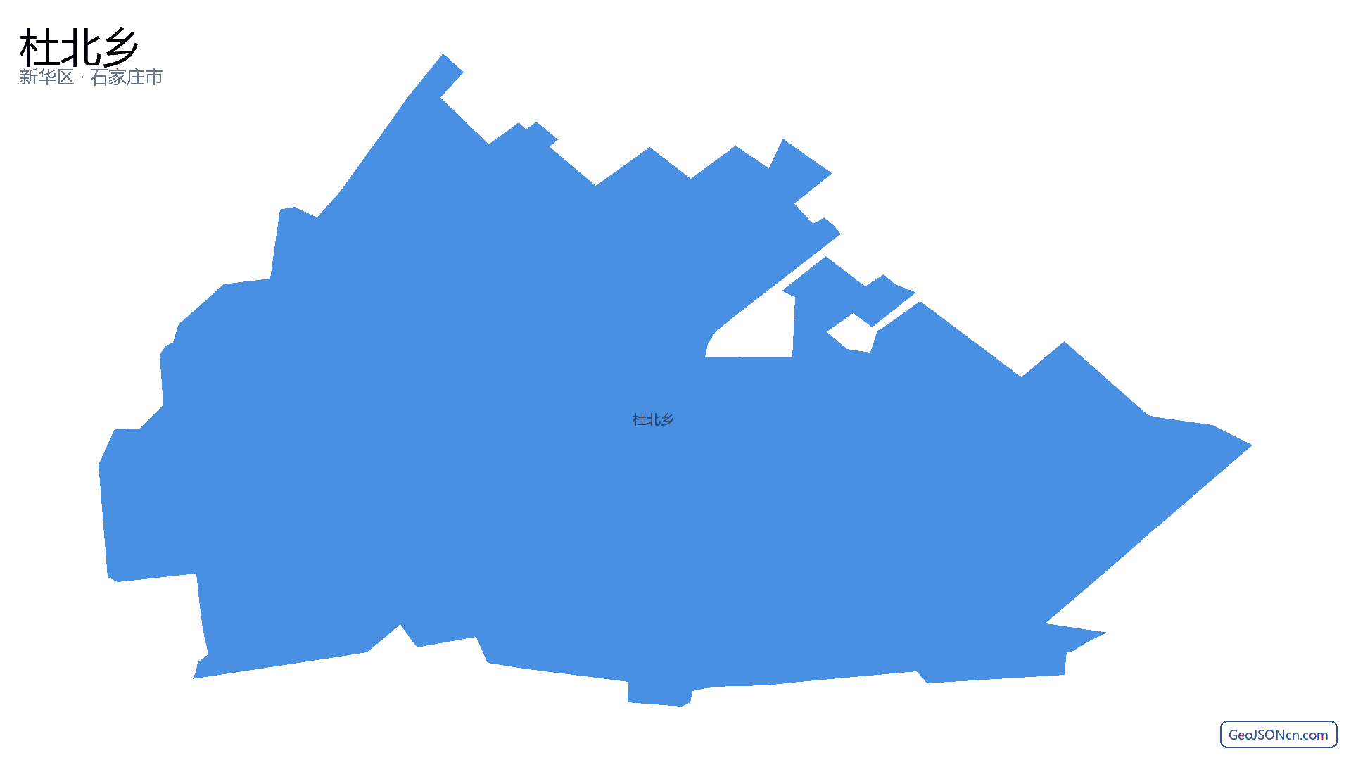 杜北乡行政区划边界地图(新华区·石家庄市),提供GeoJSON、SHP矢量边界数据下载及高清地图大图(PNG/JPG) - GeoJSONcn.com