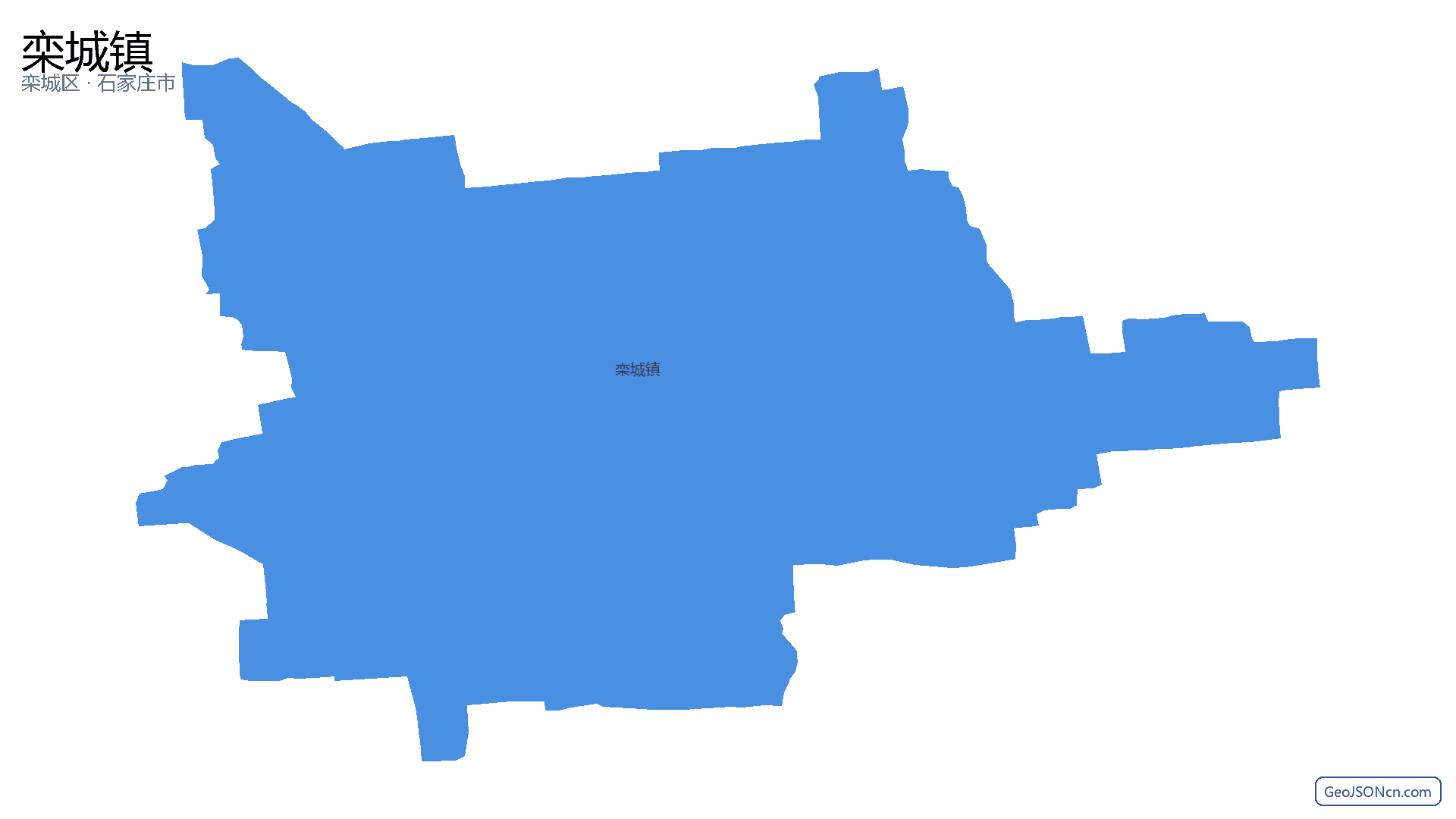 栾城镇行政区划边界地图(栾城区·石家庄市),提供GeoJSON、SHP矢量边界数据下载及高清地图大图(PNG/JPG) - GeoJSONcn.com