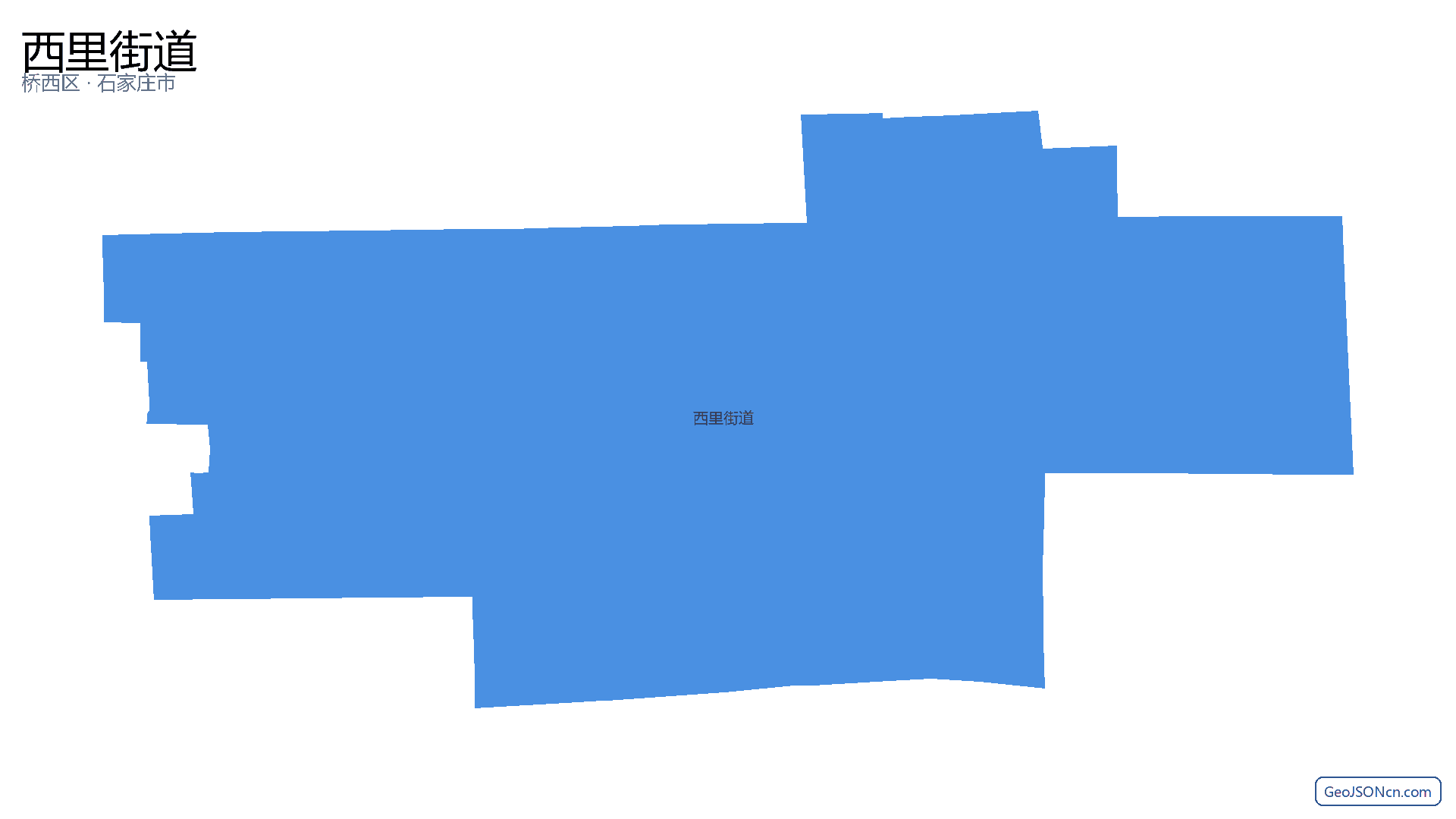 西里街道行政区划边界地图(桥西区·石家庄市),提供GeoJSON、SHP矢量边界数据下载及高清地图大图(PNG/JPG) - GeoJSONcn.com