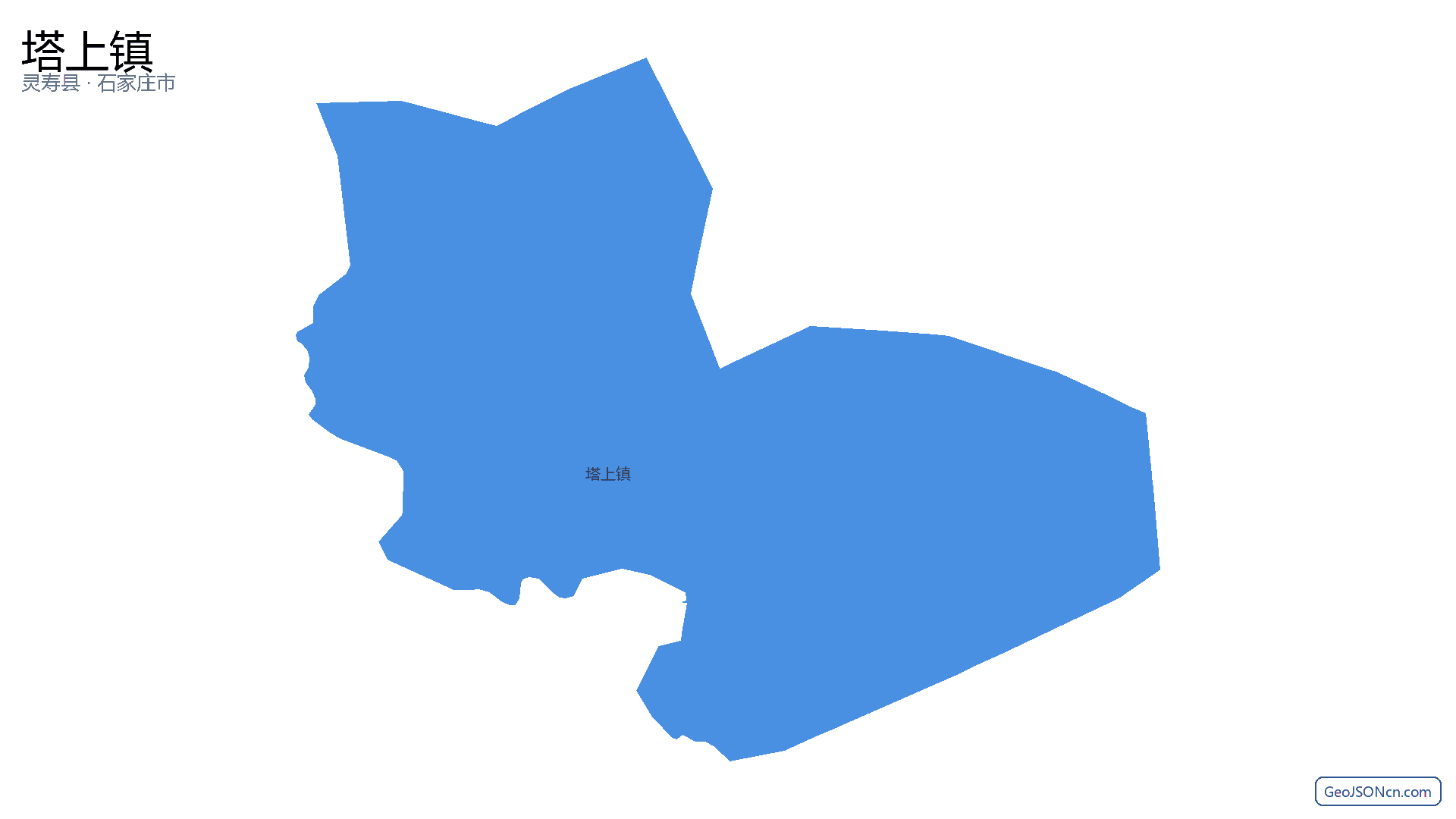塔上镇行政区划边界地图(灵寿县·石家庄市),提供GeoJSON、SHP矢量边界数据下载及高清地图大图(PNG/JPG) - GeoJSONcn.com