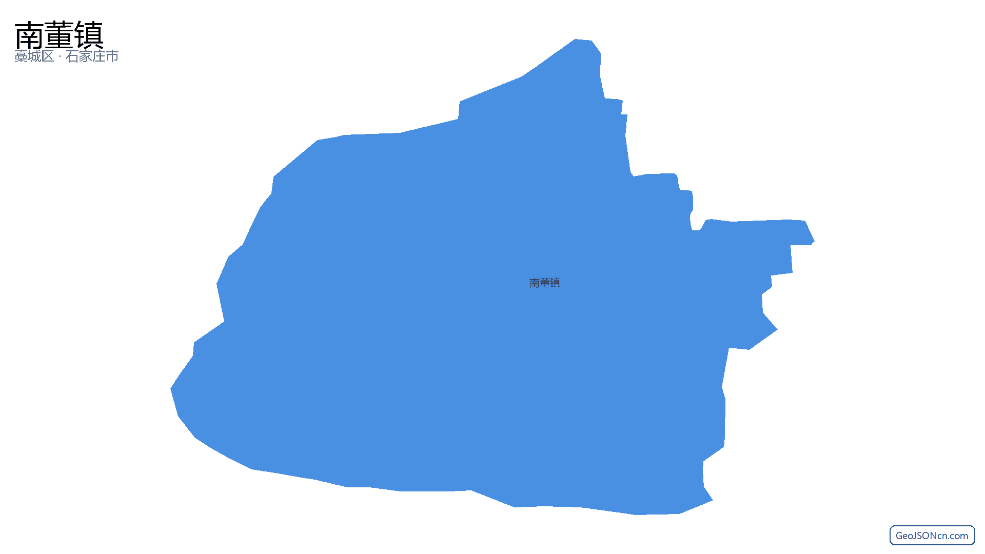 南董镇行政区划边界地图(藁城区·石家庄市),提供GeoJSON、SHP矢量边界数据下载及高清地图大图(PNG/JPG) - GeoJSONcn.com