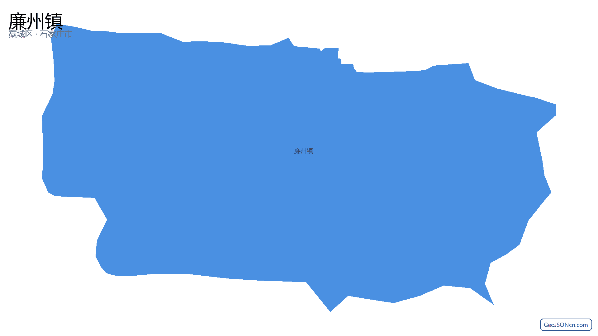 廉州镇行政区划边界地图（藁城区·石家庄市）,提供GeoJSON、SHP矢量边界数据下载及高清地图大图(PNG/JPG) - GeoJSONcn.com
