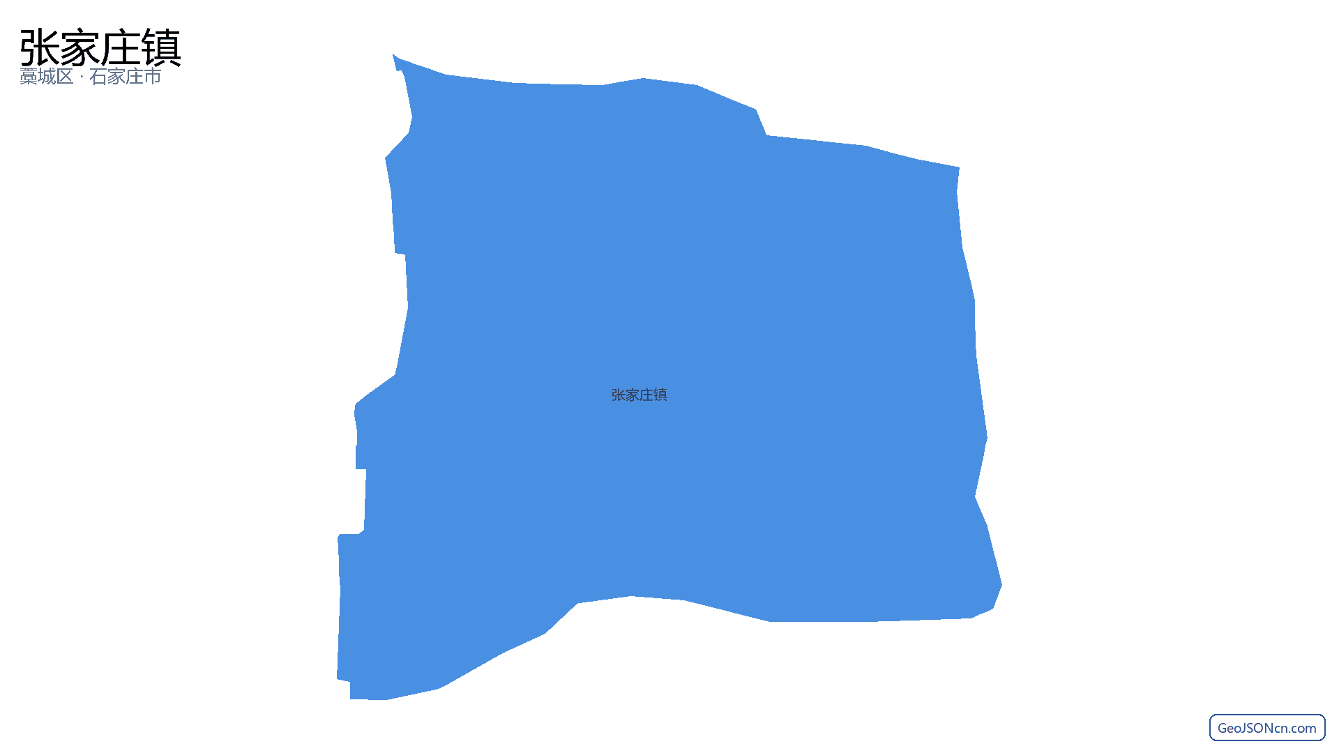 张家庄镇行政区划边界地图（藁城区·石家庄市）,提供GeoJSON、SHP矢量边界数据下载及高清地图大图(PNG/JPG) - GeoJSONcn.com