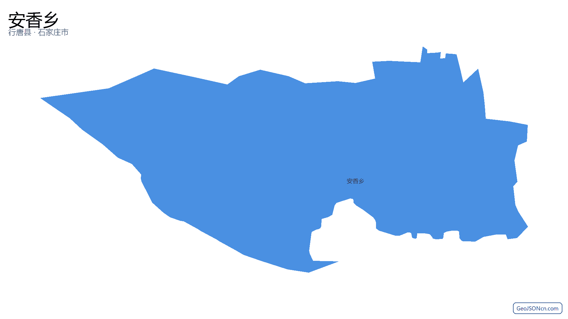 安香乡行政区划边界地图（行唐县·石家庄市）,提供GeoJSON、SHP矢量边界数据下载及高清地图大图(PNG/JPG) - GeoJSONcn.com